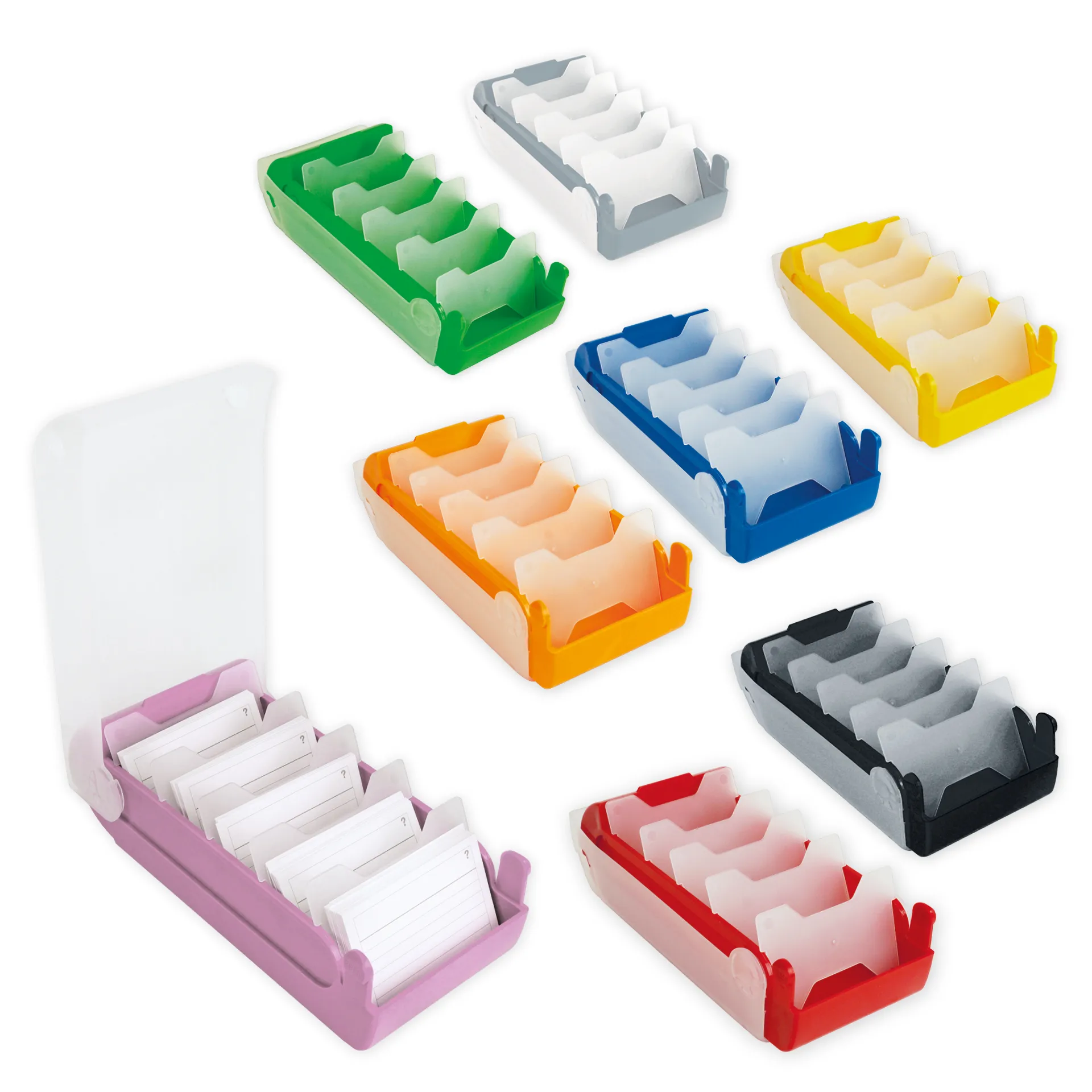 Lern-Karteikasten Kunststoff für A8