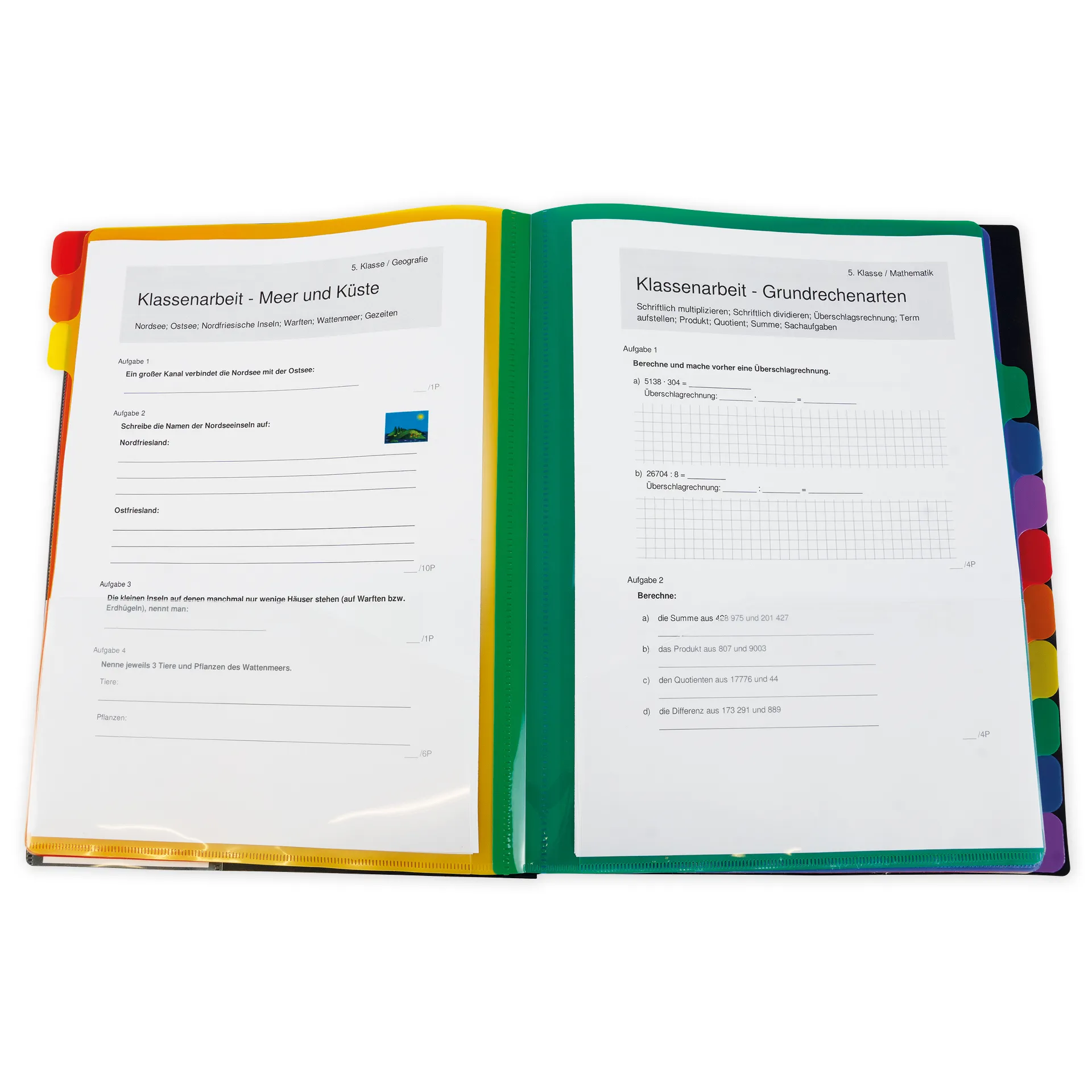 Fächer-Ablagemappe 1-12 A4