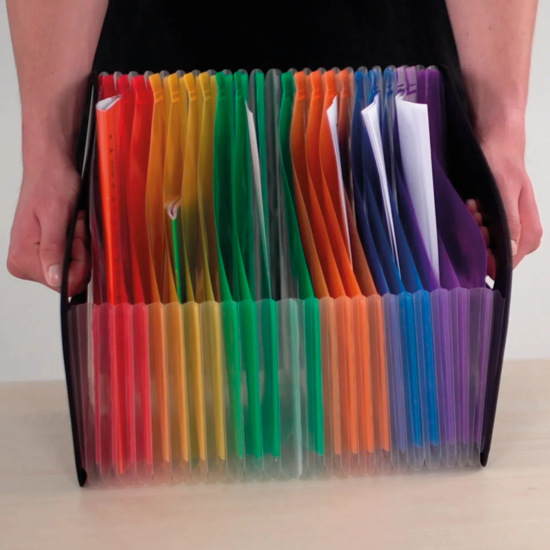 Fächer-Stehsammler A4 XL, beschriftbar