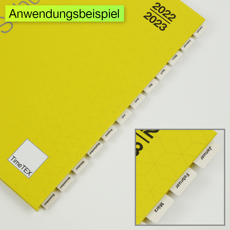 Register-Taben 29-tlg., selbstklebend, aus Karton-Papier Register-Taben 29-tlg., selbstklebend, aus Karton-Papier