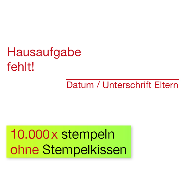 Stempel, Hausaufgabe fehlt