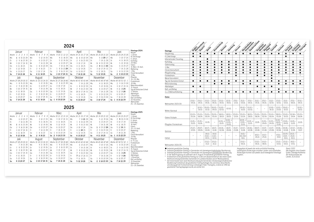 s+w Gäste-Tages-Planer 2027, Typ1, 24 Zimmer