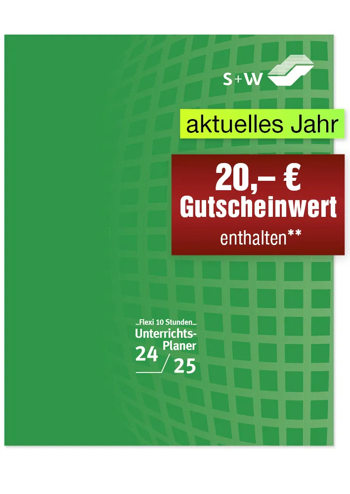 s+w Unterrichts-Planer 24/25 Flexi - 10 Stunden