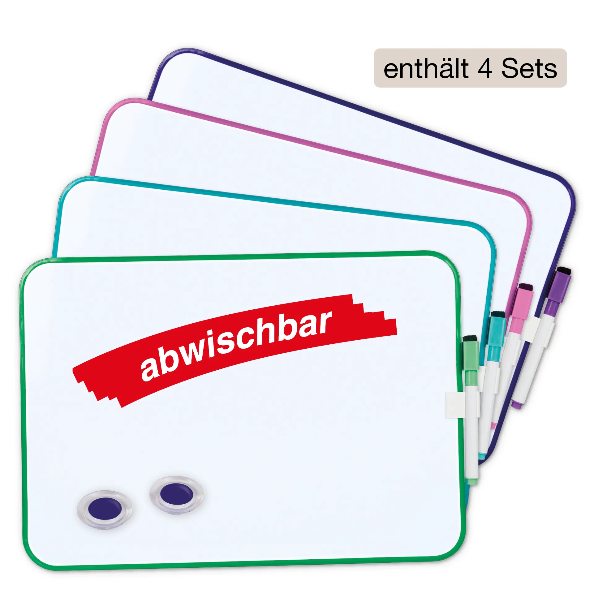 Set Gruppenarbeit-Whiteboard A4-Plus, 16-tlg.