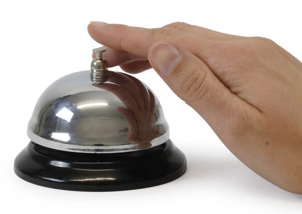 Tisch-Klingel, silberfarben