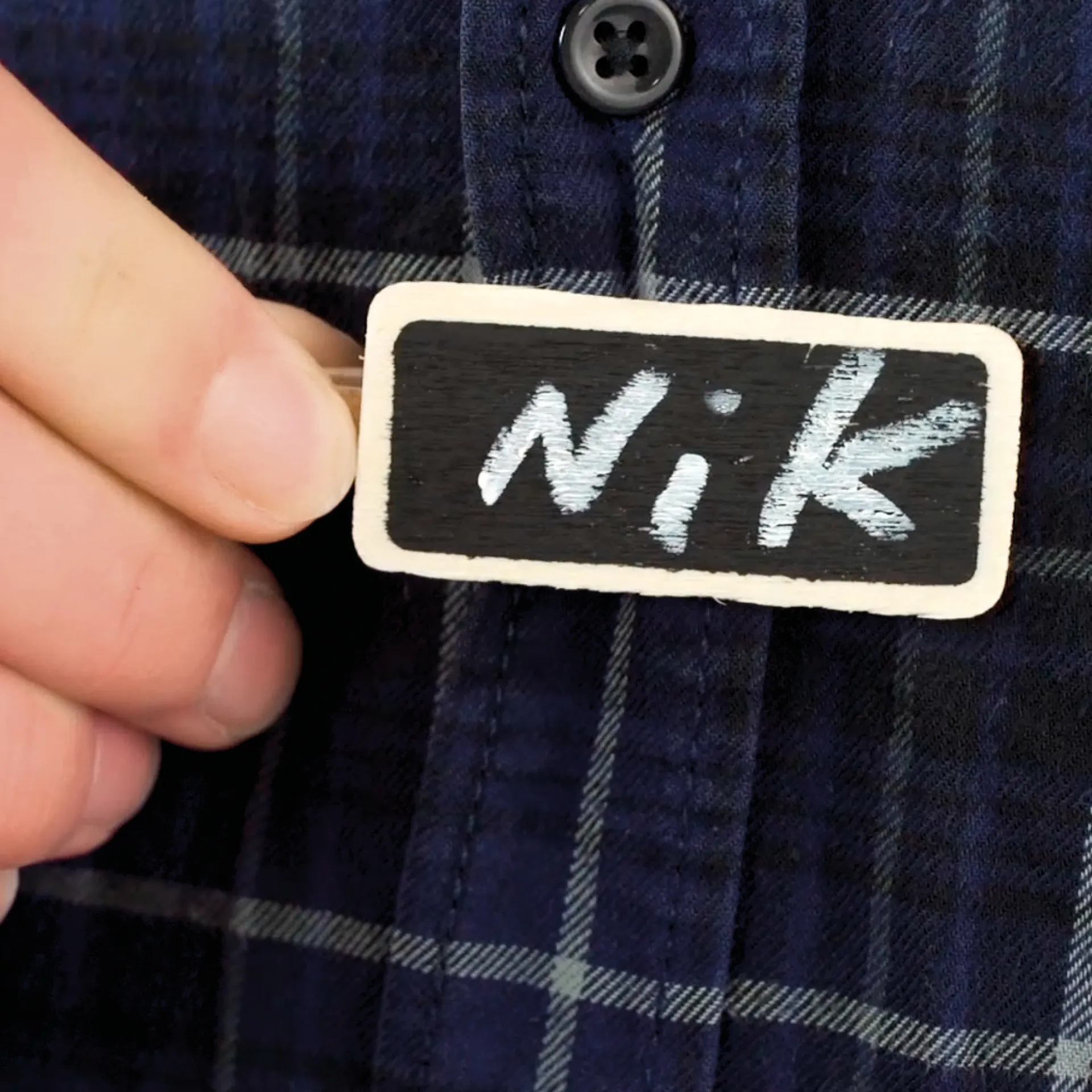 Klemm-Täfelchen schwarz, klein, 6-tlg.