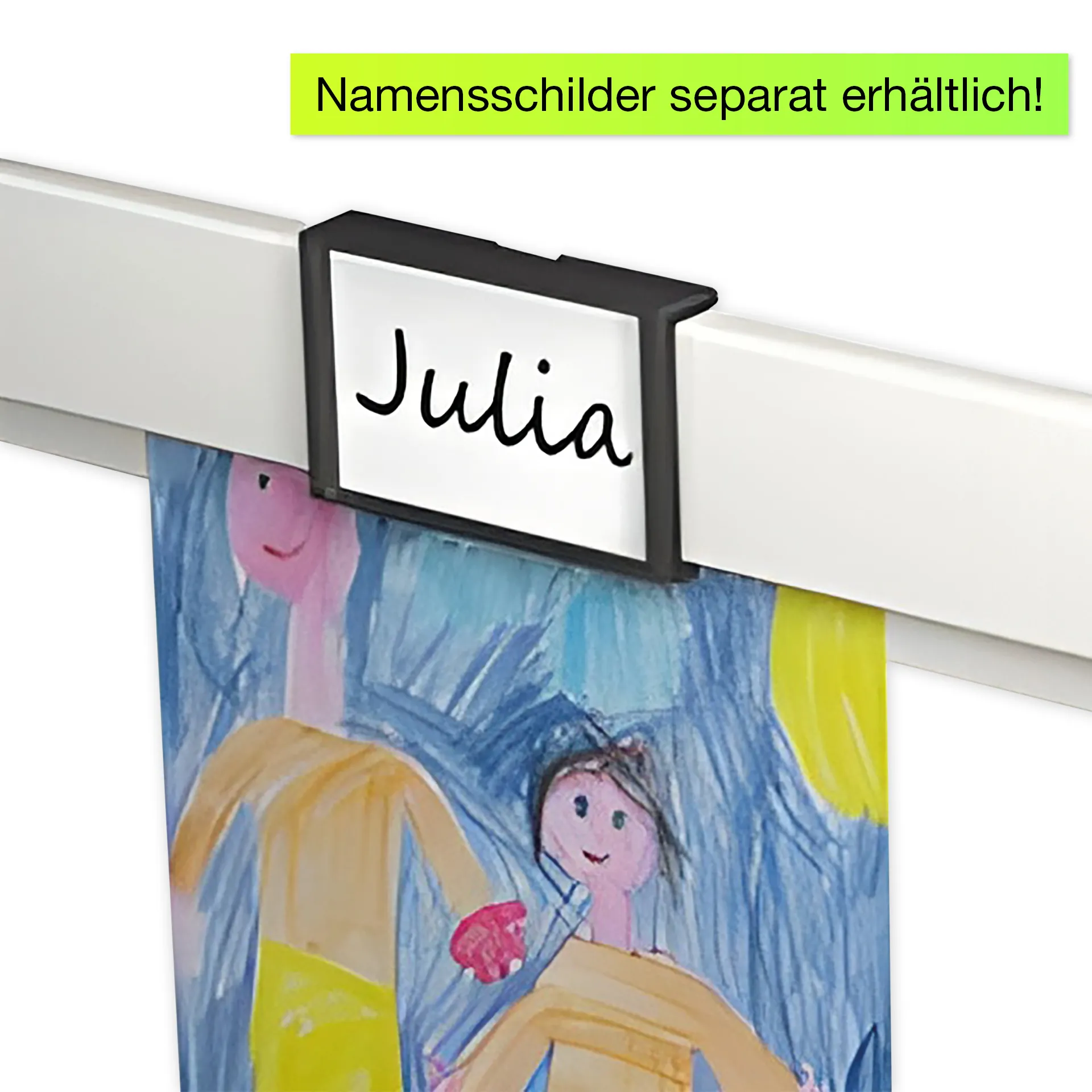 Info-Leiste mit Befestigungs-Material, 100 cm, weiß