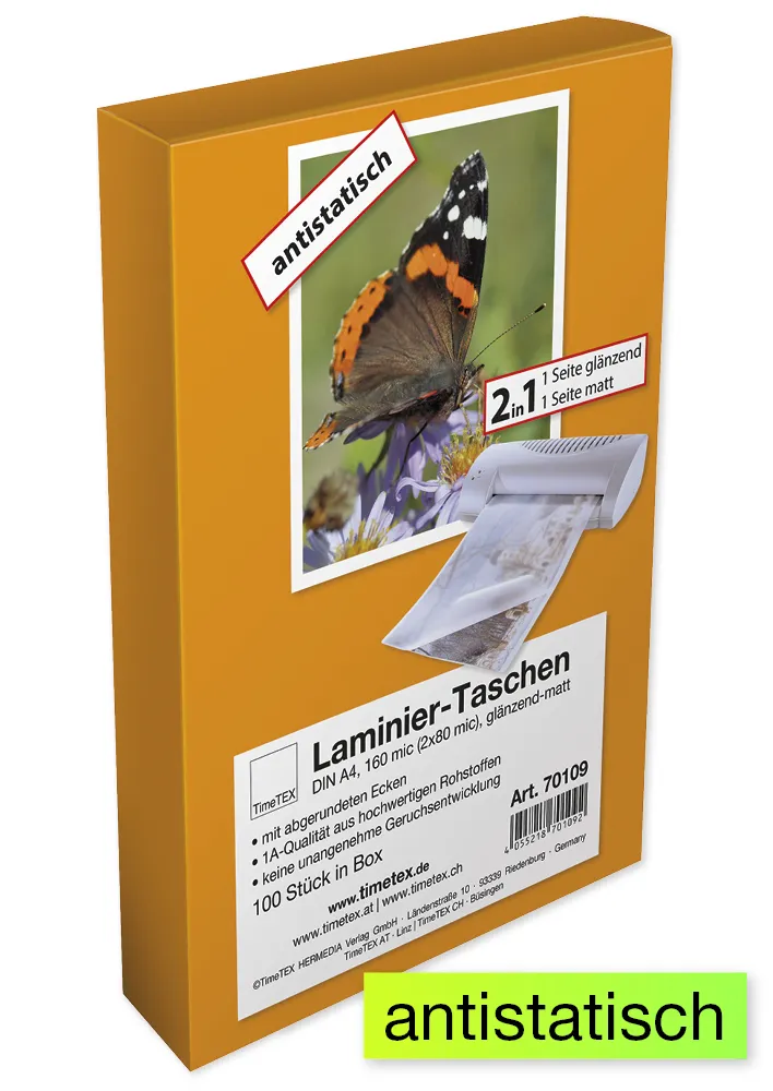 Laminiertasche A4 2x80 mic, Glanz/Matt