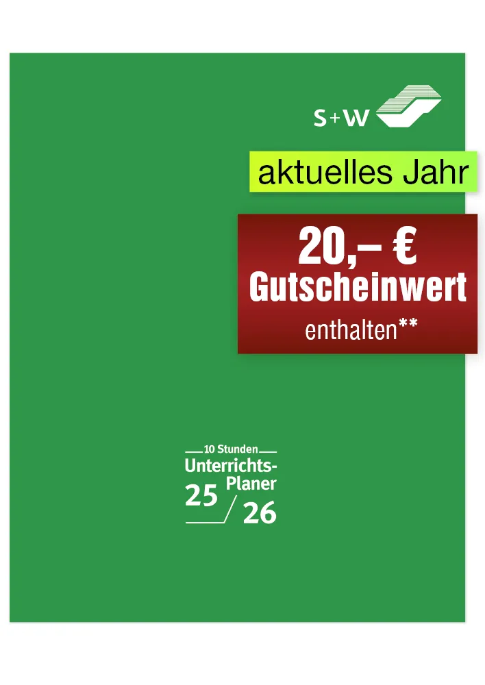 s+w Unterrichts-Planer A4++ 25/26 - 10 Stunden