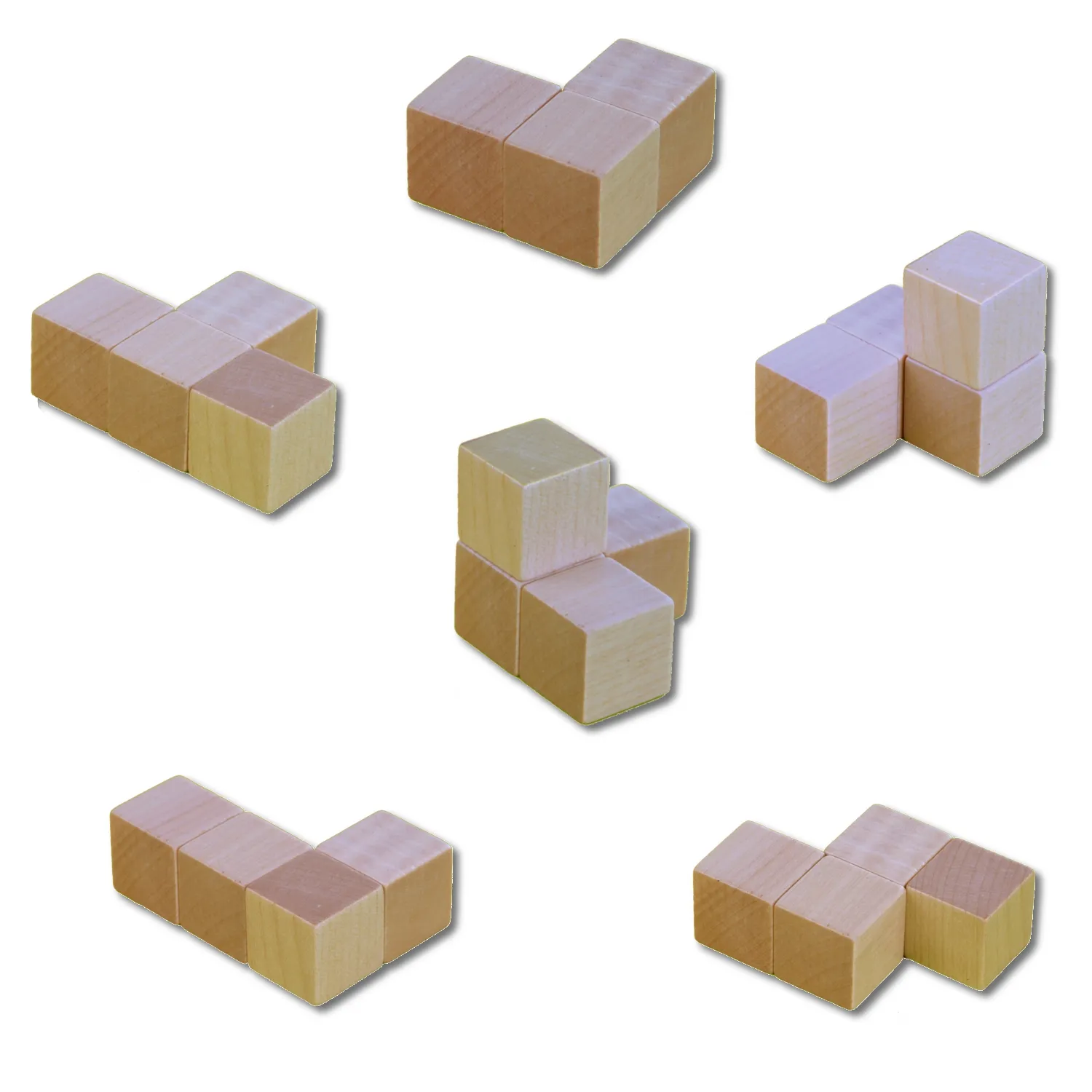 Soma-Holz-Würfel im Beutel