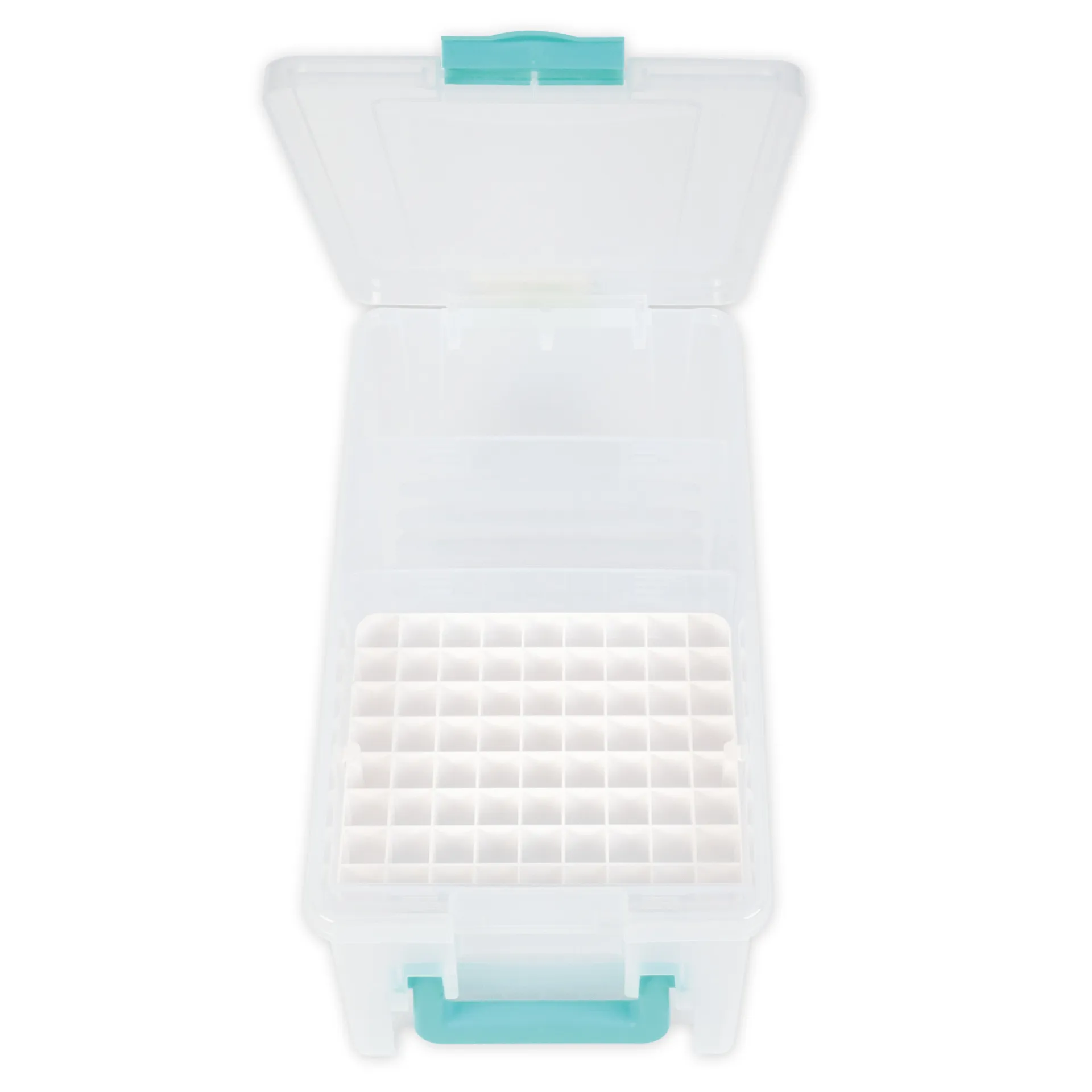 Klappdeckel-Box mit Stifte-Einsatz, transparent