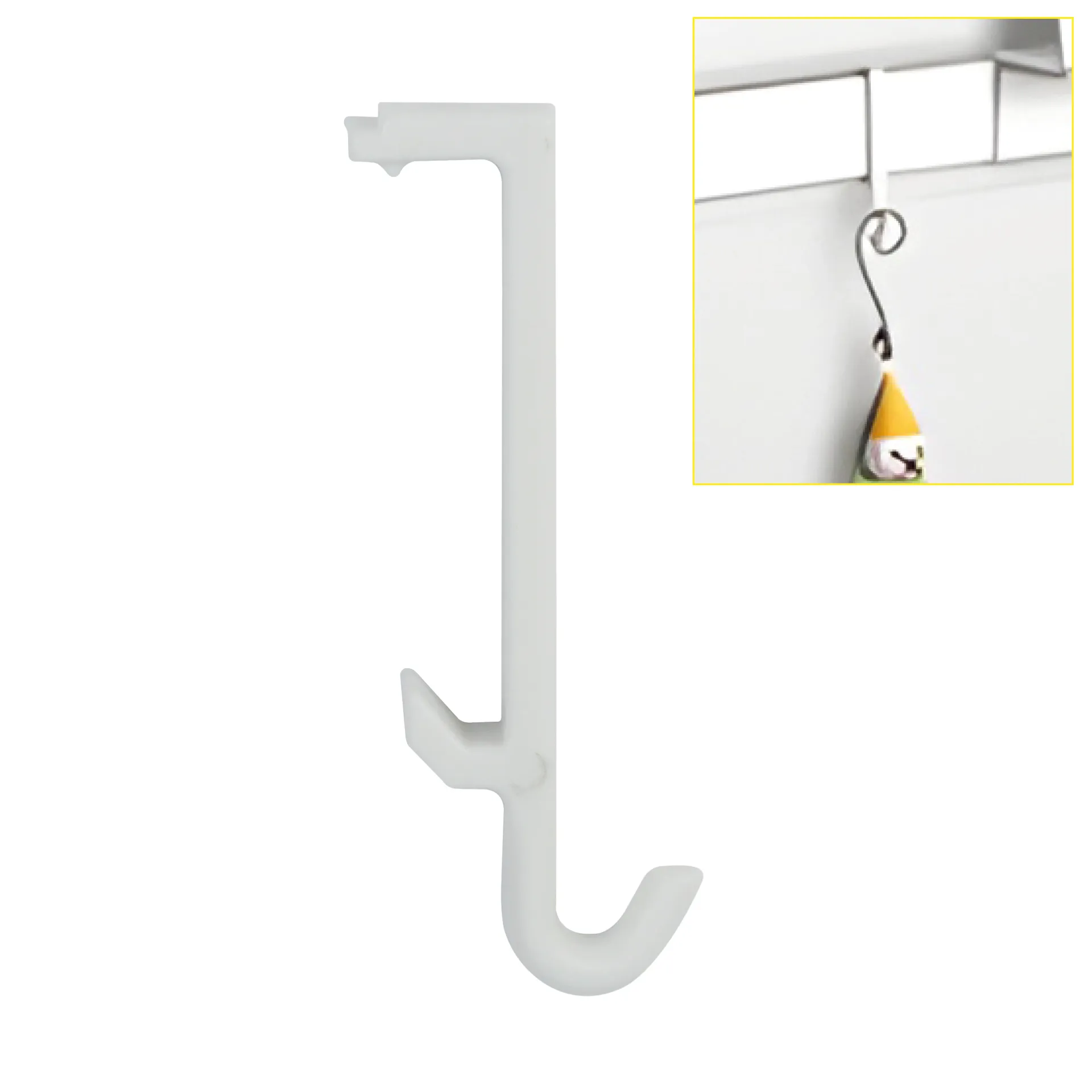 Haken für Info-Leiste, weiß, 1 Stück