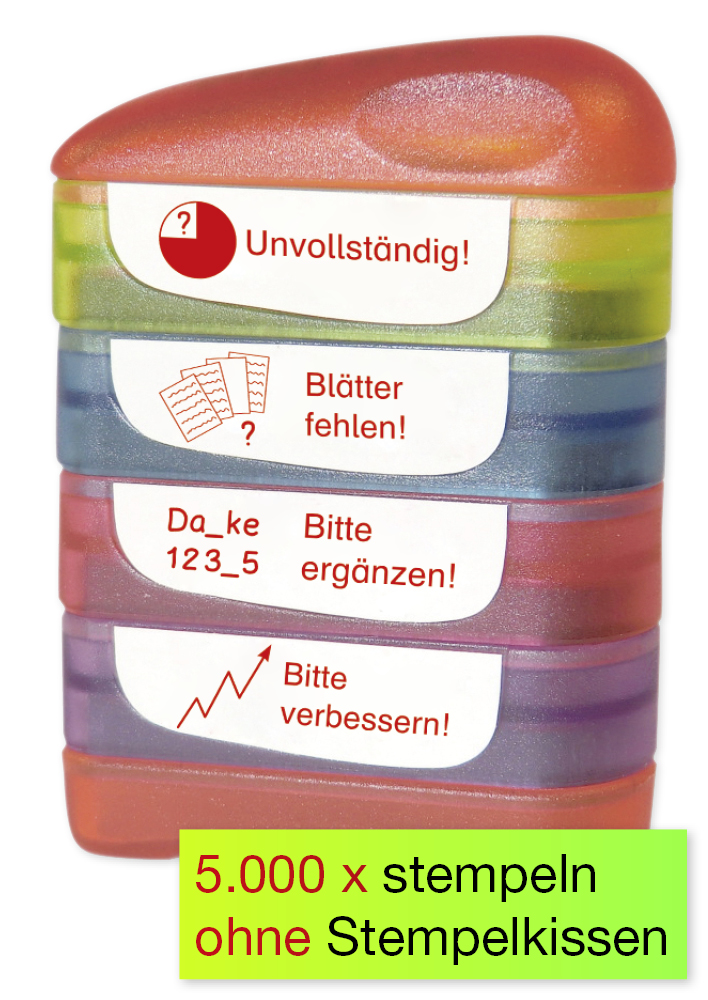 Siebdruck-Stempel "Perpetuum", 4 in 1, "Unvollständig"