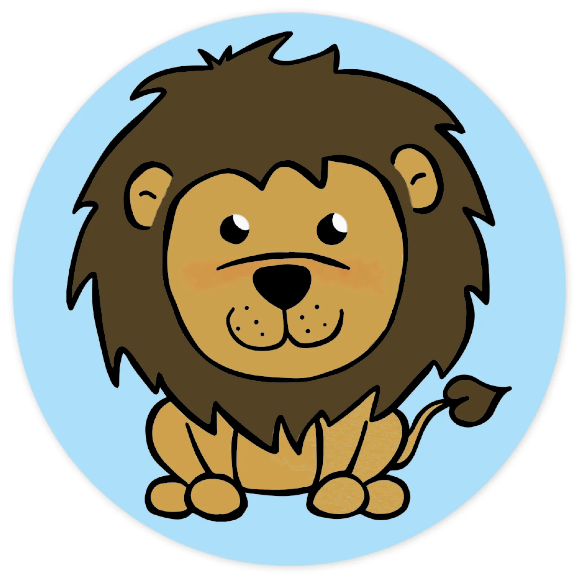 Lob-Aufkleber, Löwe