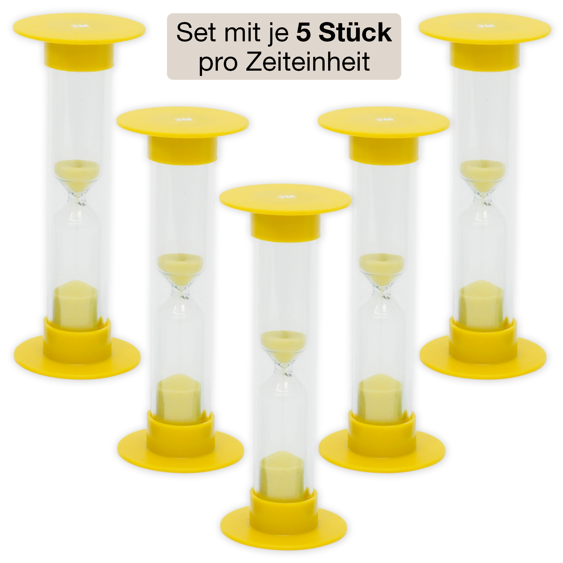 Set Sanduhren, 10 cm hoch, 5-tlg.