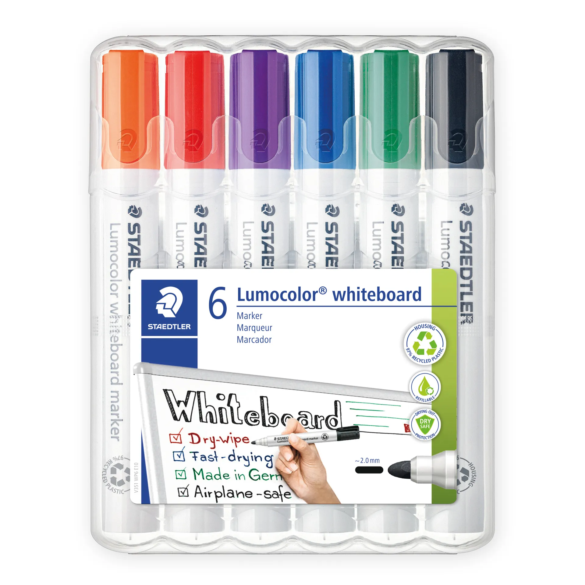 Staedtler Lumocolor Whiteboard-Marker, 6-tlg.