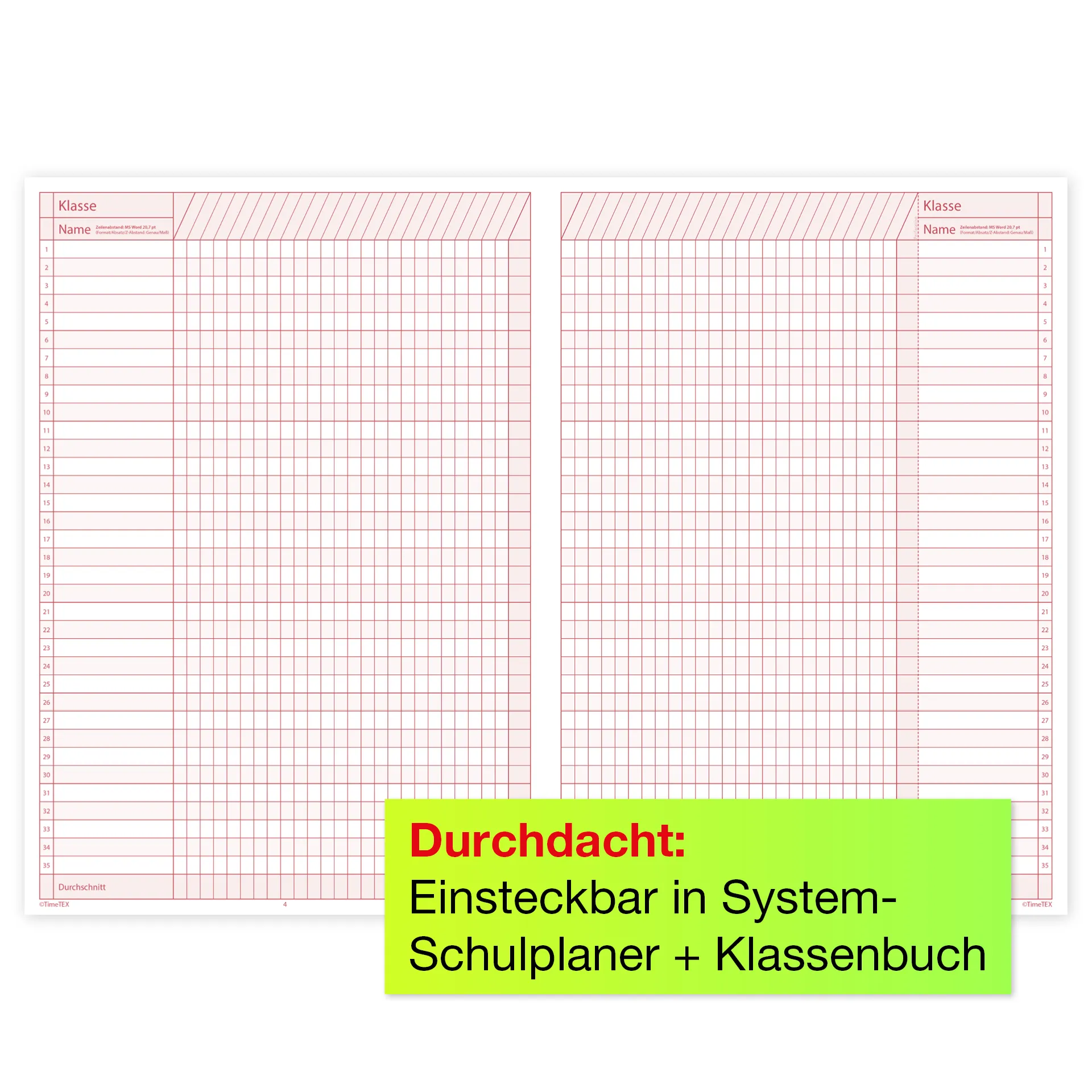 TimeTEX Schul-Notenheft A5
