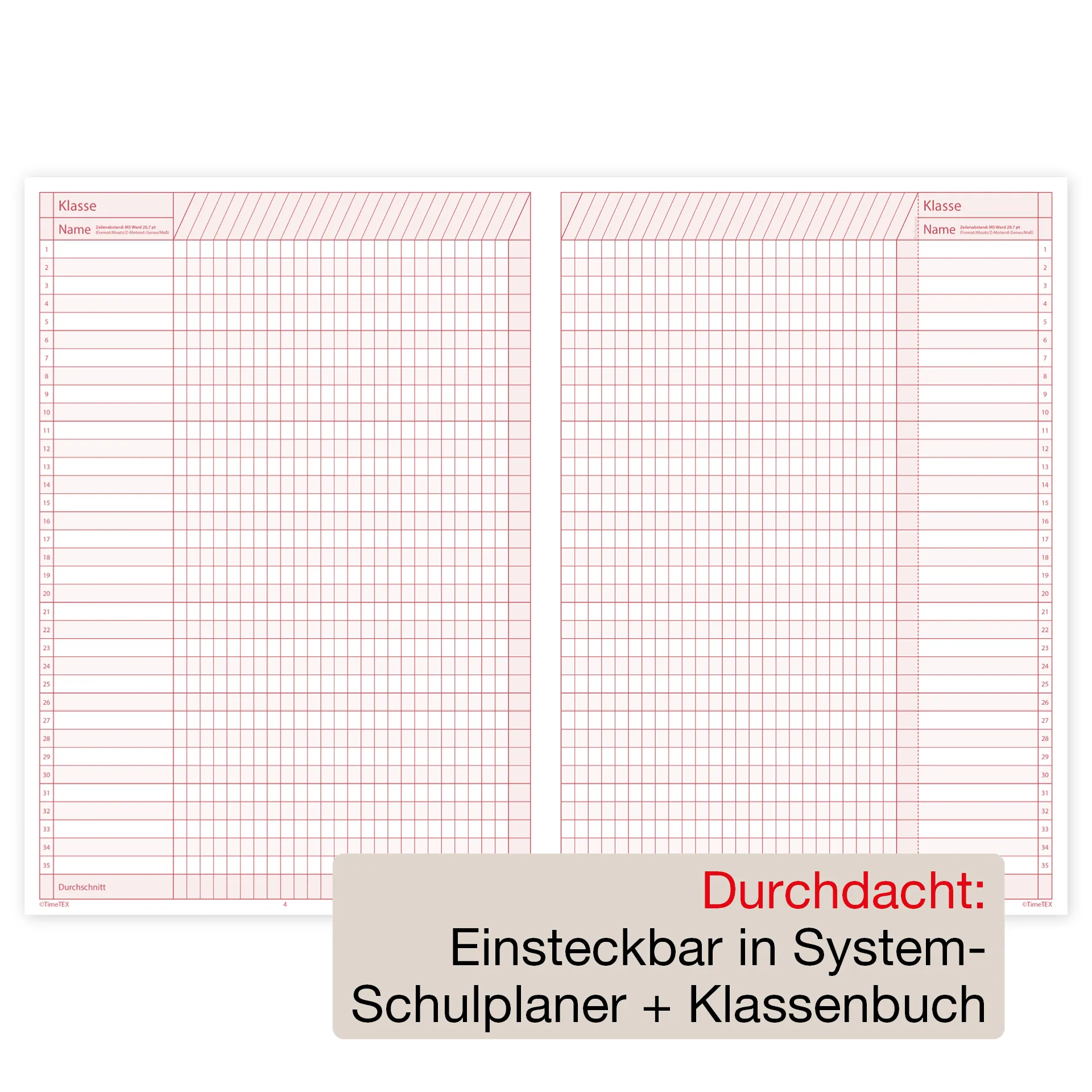 TimeTEX Schul-Notenheft A5