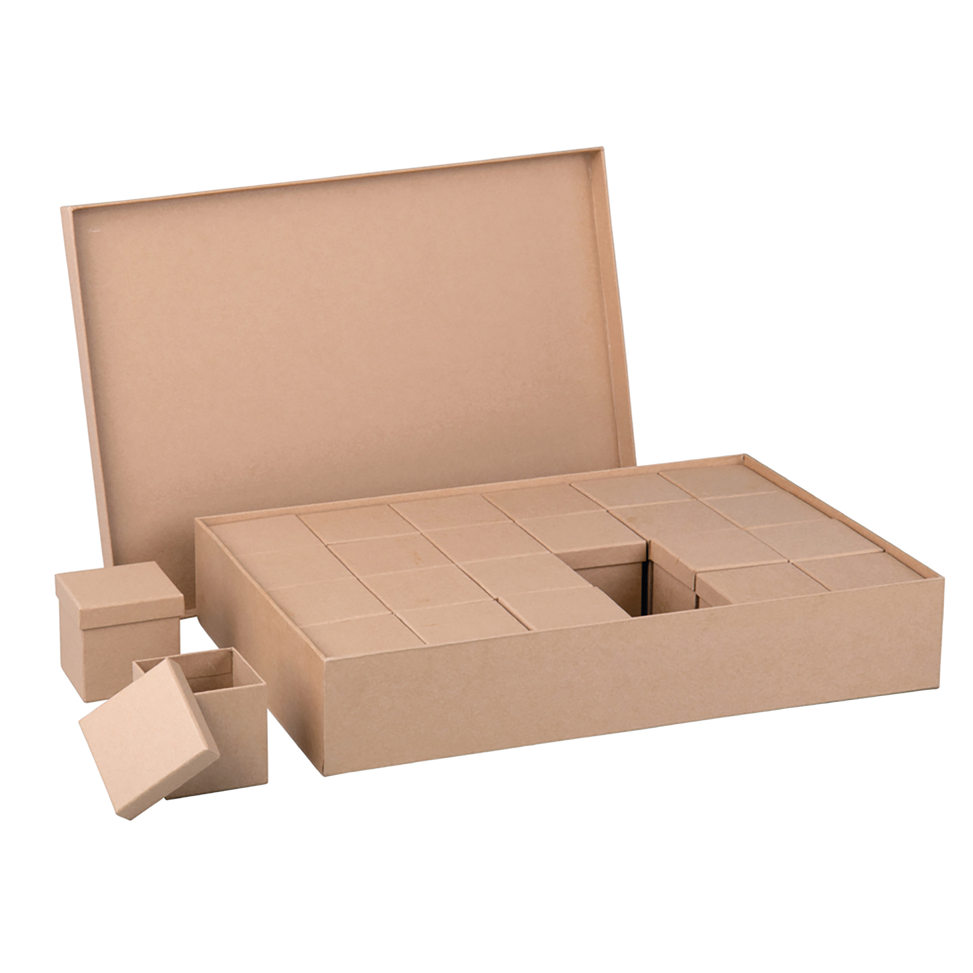 Set Pappmaché Boxen zum Selbstgestalten, 25-tlg.