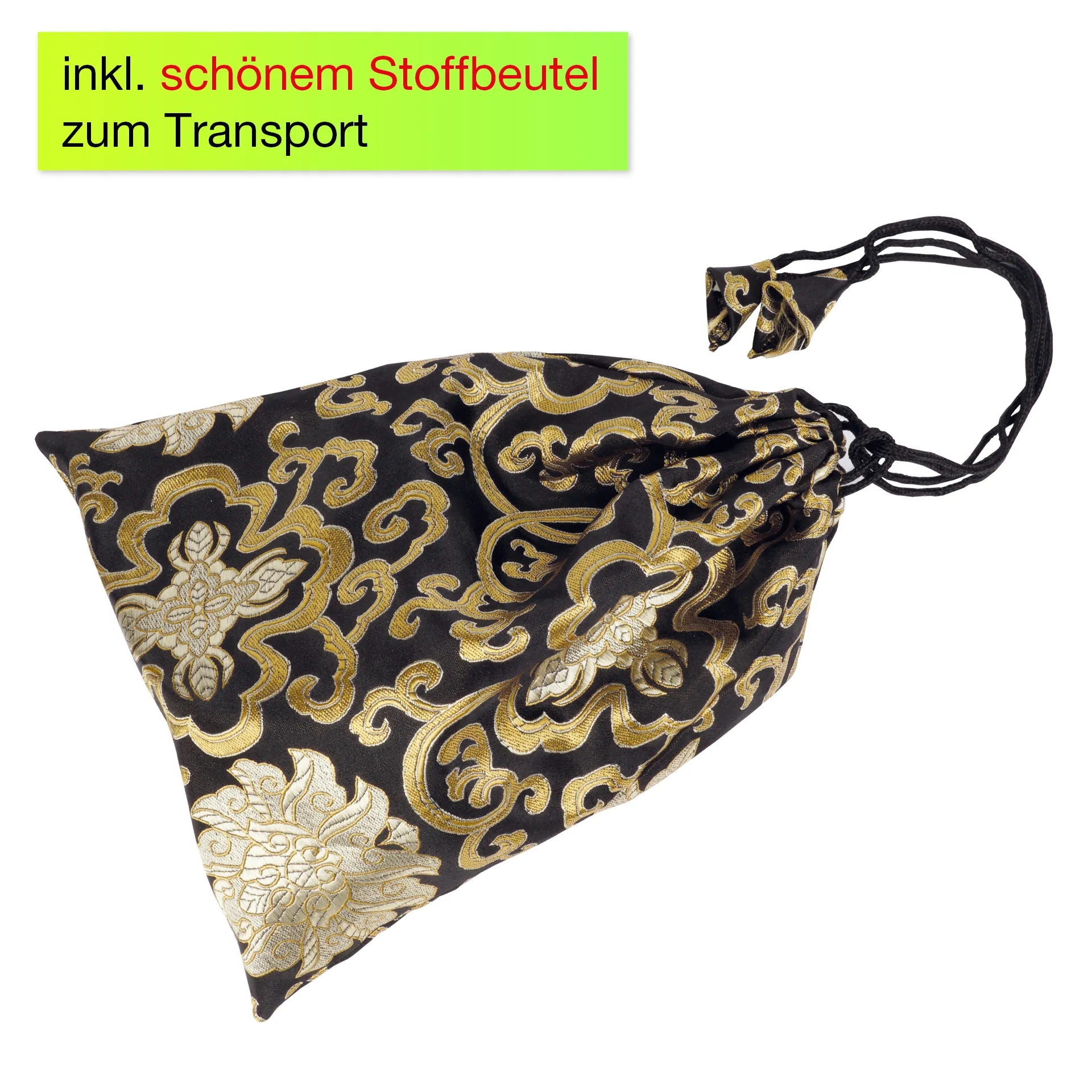 Metall-Klangschale "Zen" im Stickbeutel