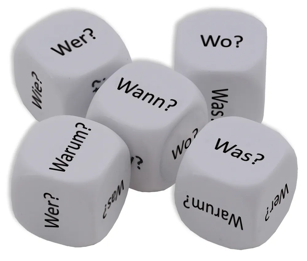 Würfel "Fragewörter", 5-tlg.