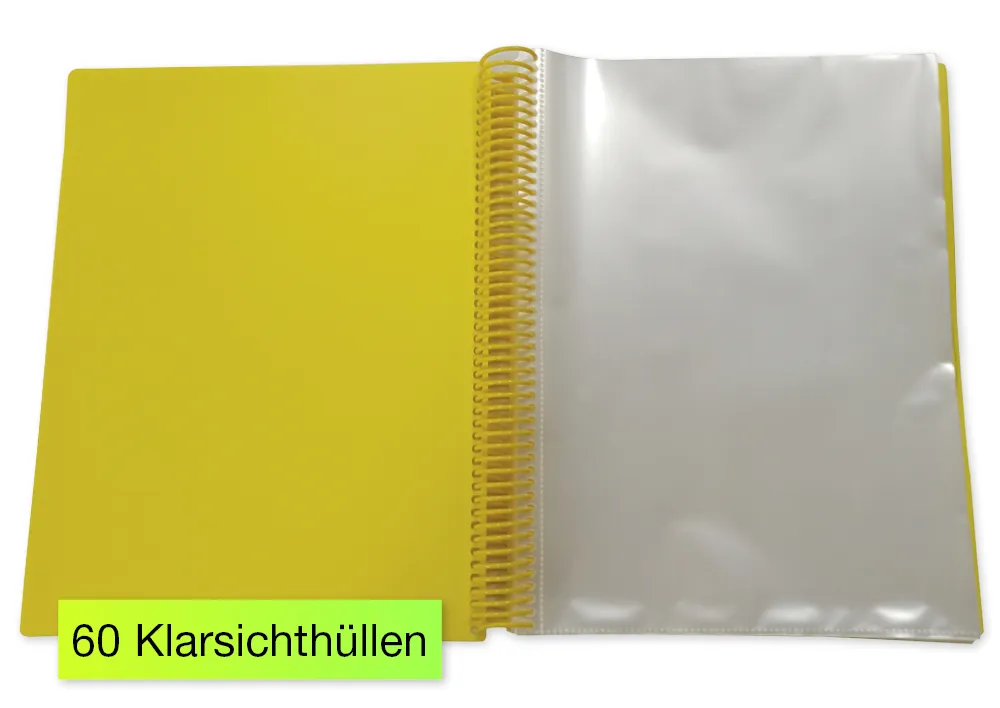 Sichthüllen-Mappe A4 mit 60 Klarsichttaschen