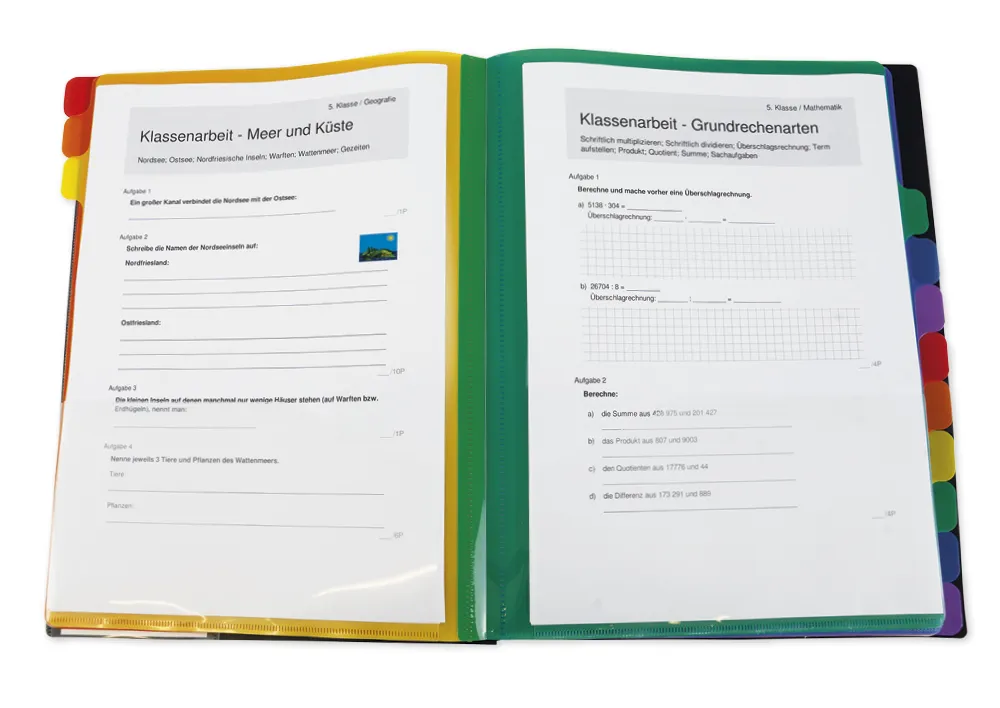 Fächer-Ablagemappe 1-12 A4