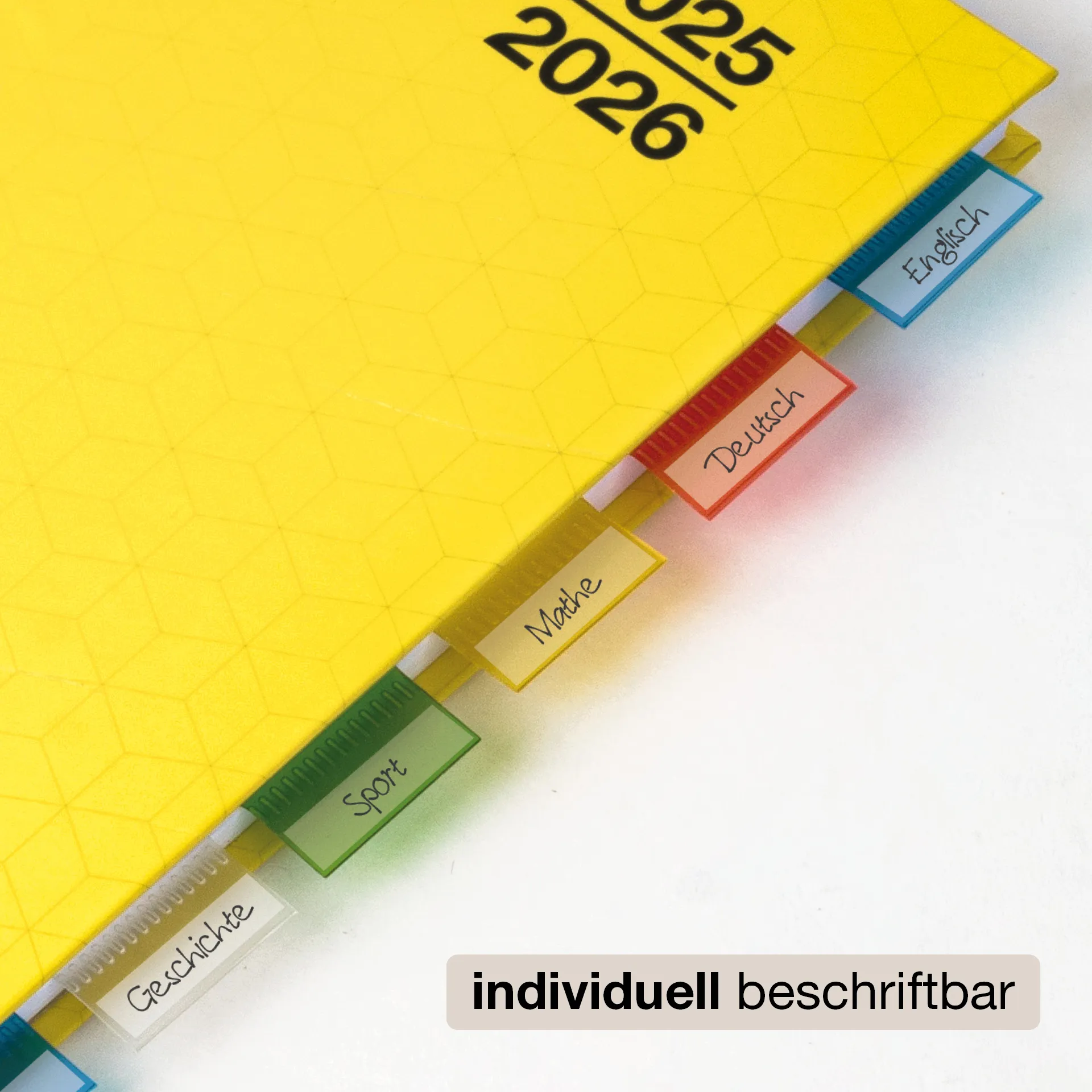 Register-Ecken beschriftbar, 12-tlg., aus Kunststoff-Folie