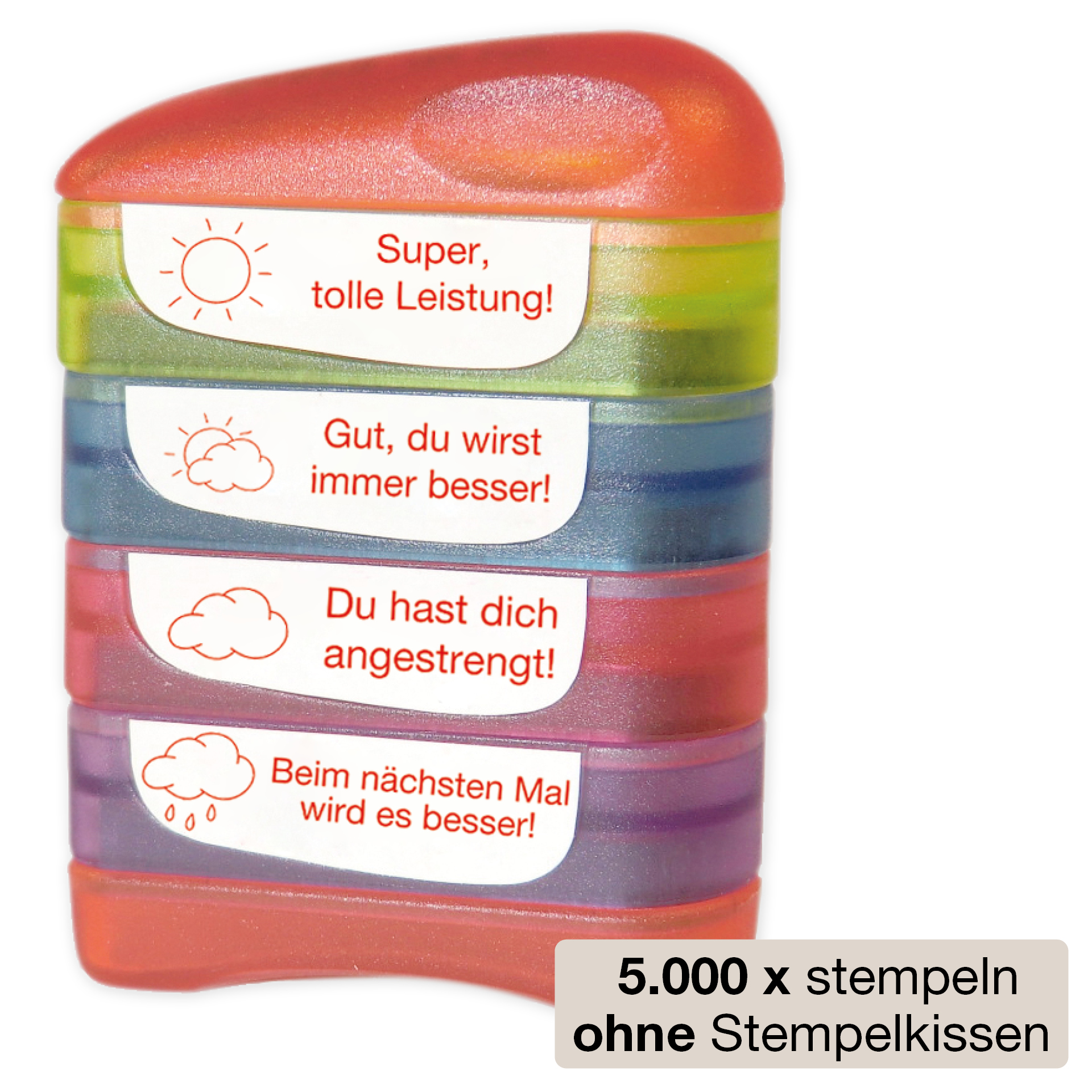 Stempel-Türmchen, Sonne und Wolken