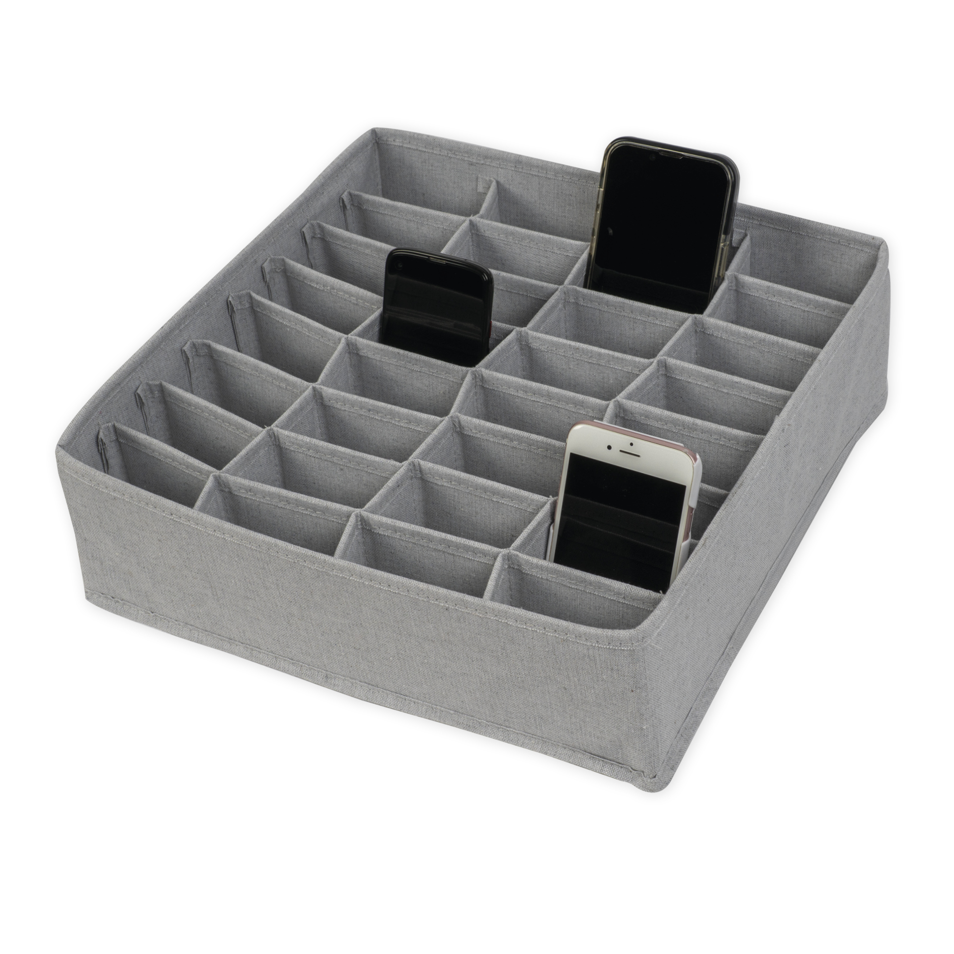 Handy-Parkplatz XL, grau, 32 Fächer