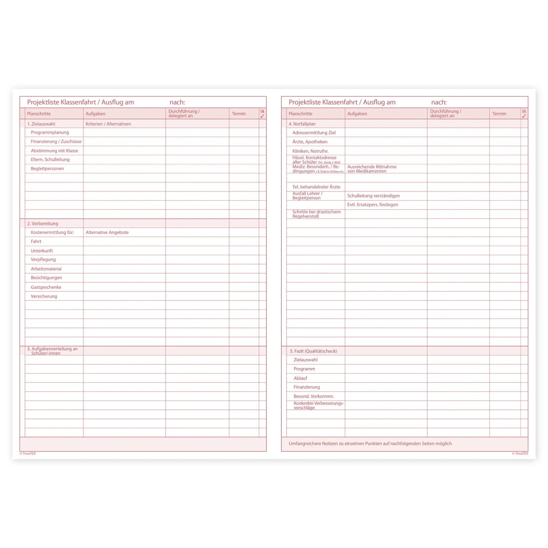 TimeTEX Klassenleiter-Heft, A4  
