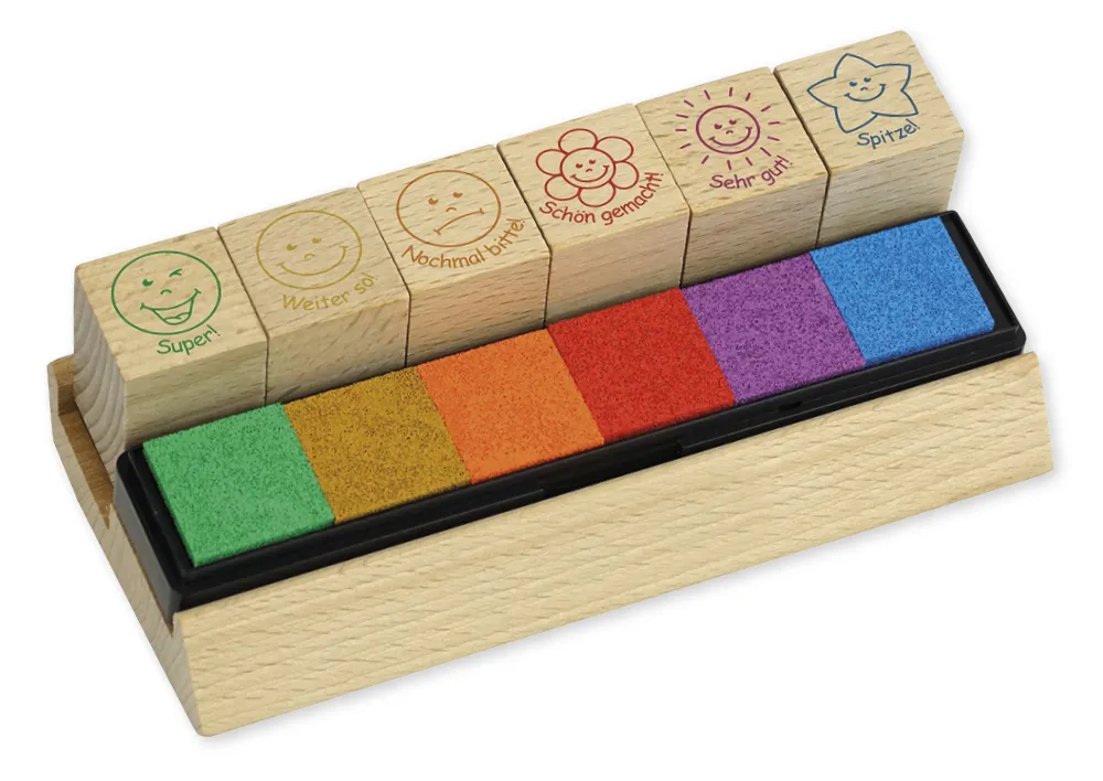 Stempel Holz, 6-tlg. Lob 3