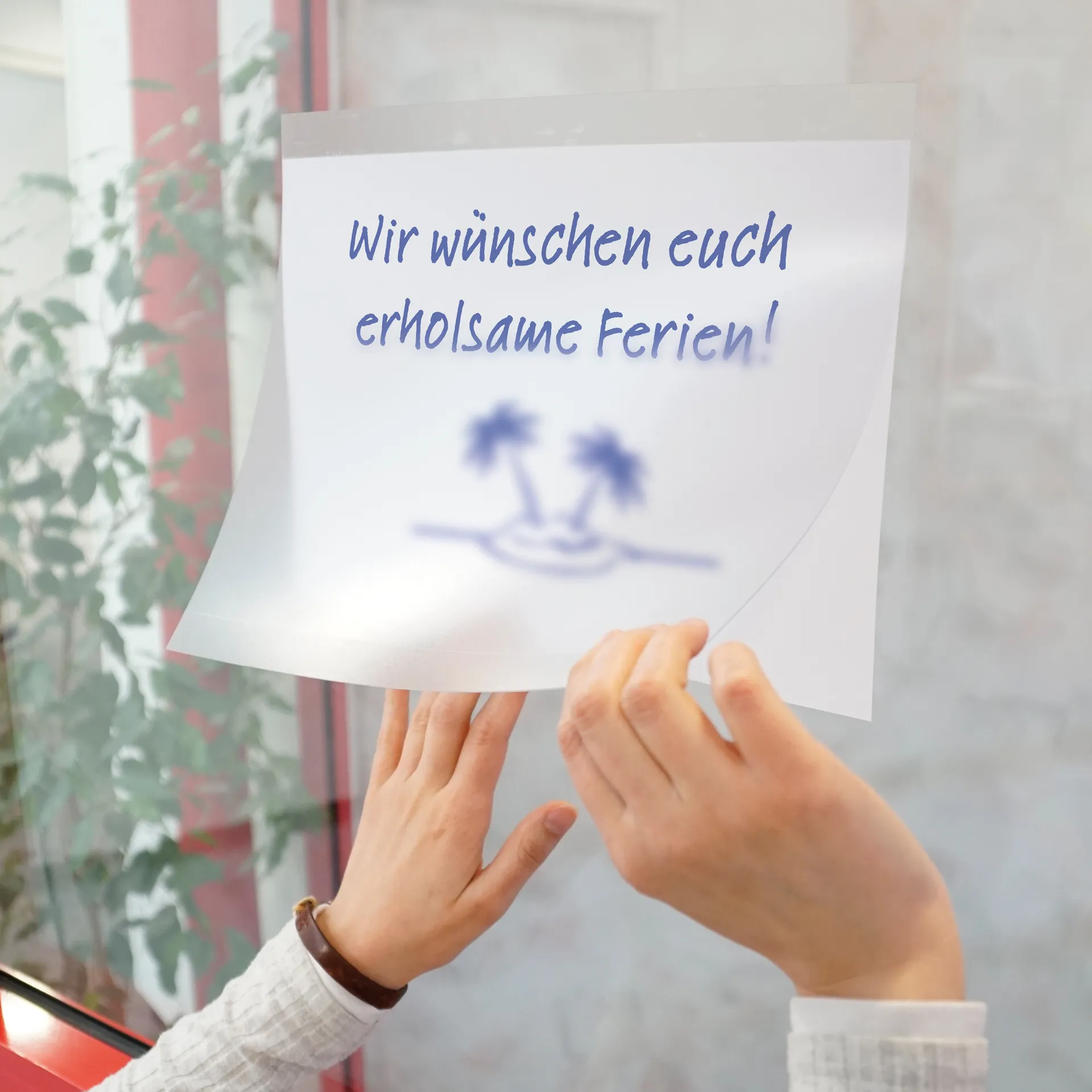 Aushang-Einschubtaschen A4 quer, haftend, 2-tlg.