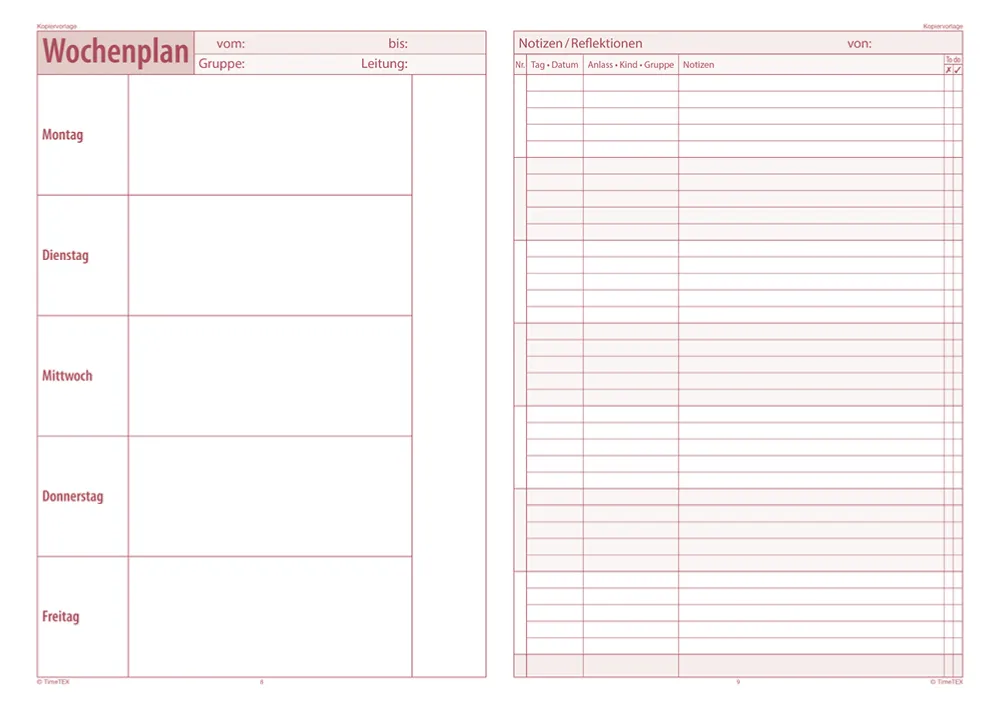 TimeTEX Gruppen-Tagebuch A4