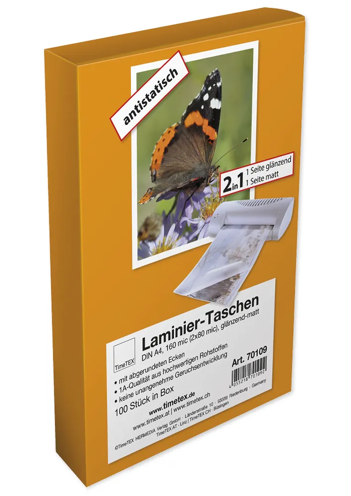 Laminiertasche A4 2x80 mic, Glanz/Matt