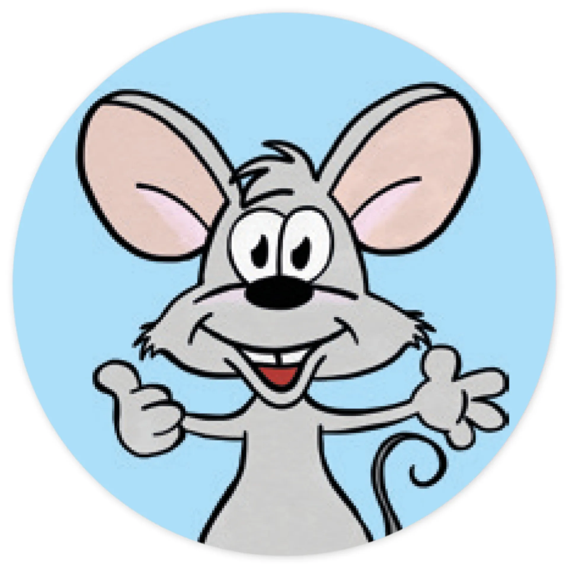 Lob-Aufkleber, Maus