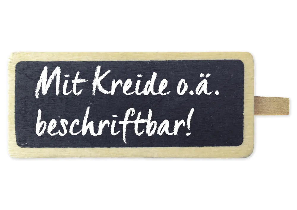 Klemm-Täfelchen schwarz, klein, 6-tlg.