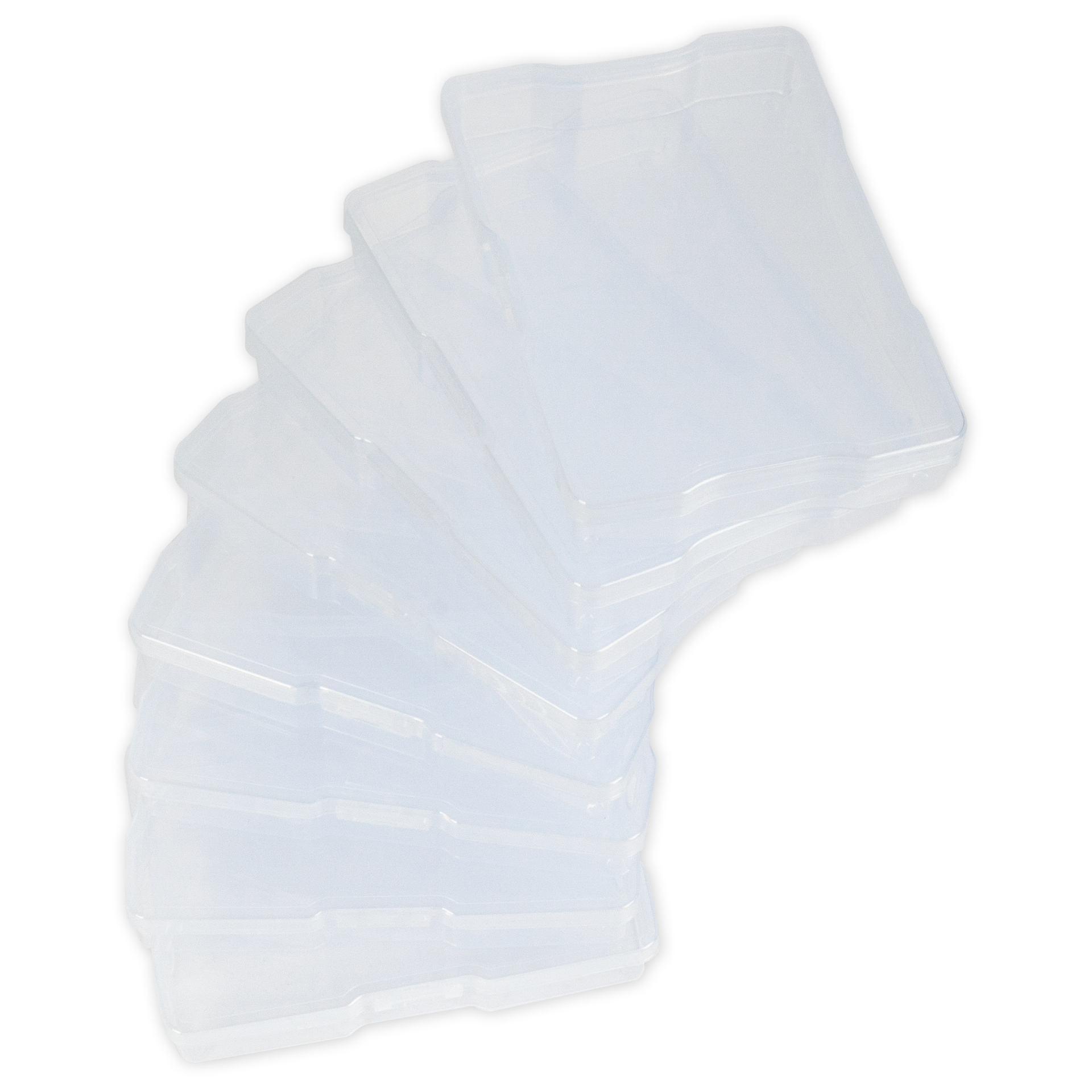 Klappdeckel-Boxen im Koffer, transparent, 17-tlg.