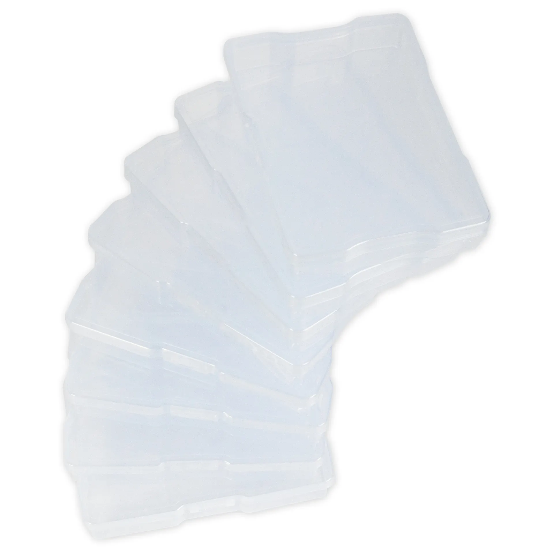 Klappdeckel-Boxen im Koffer, transparent, 17-tlg.