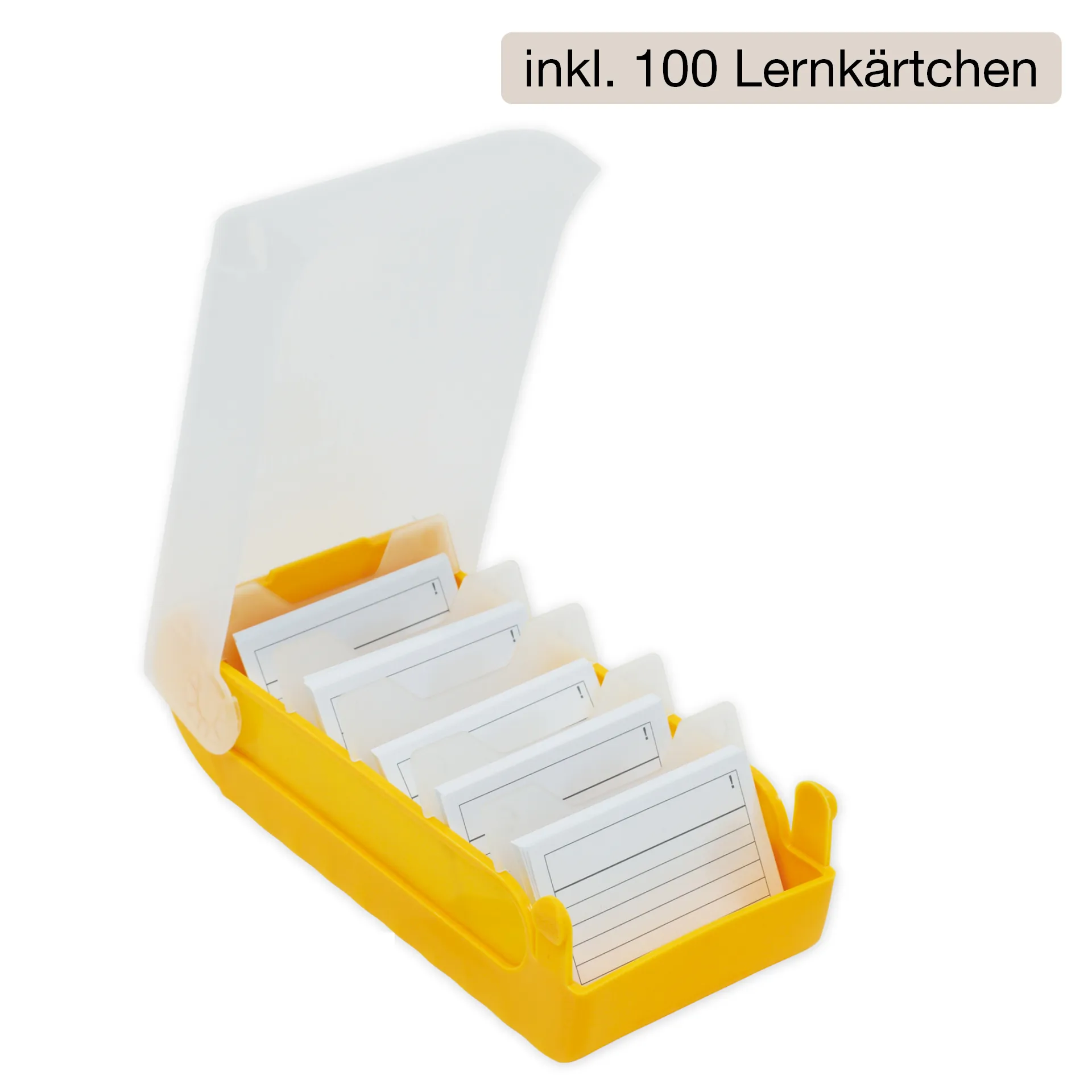 Lernbox A8 Kunststoff mit 100 Lernkärtchen