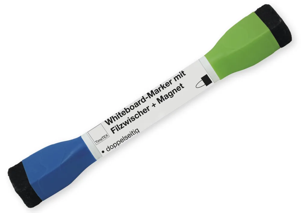 2in1 Whiteboard-Marker mit Filzwischer + Magnet