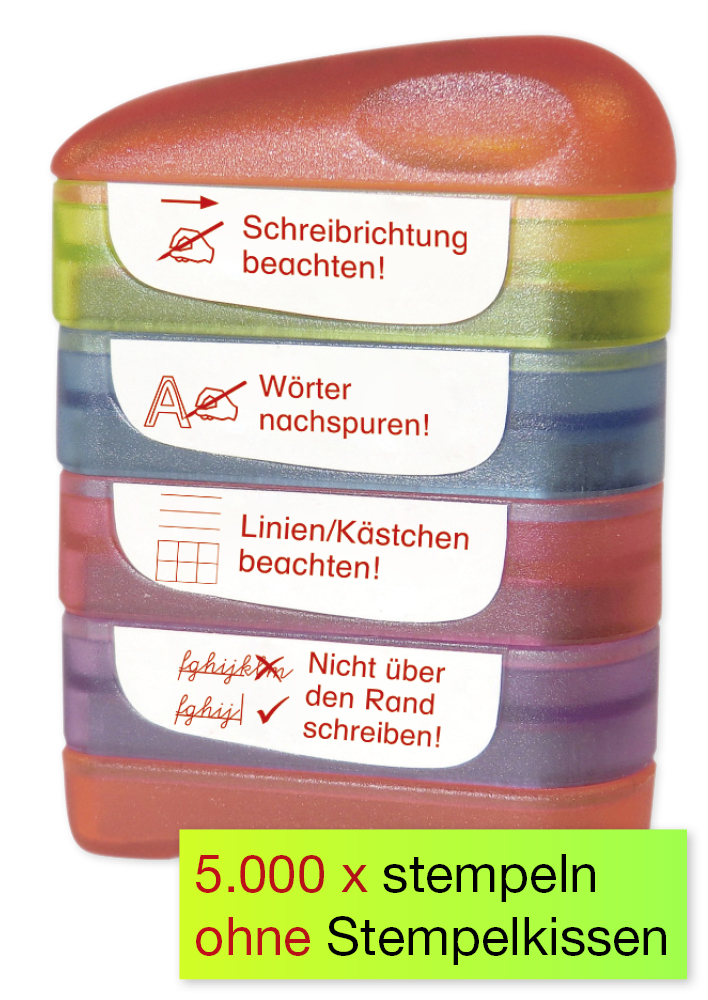 Stempel-Türmchen, Schreibrichtung beachten