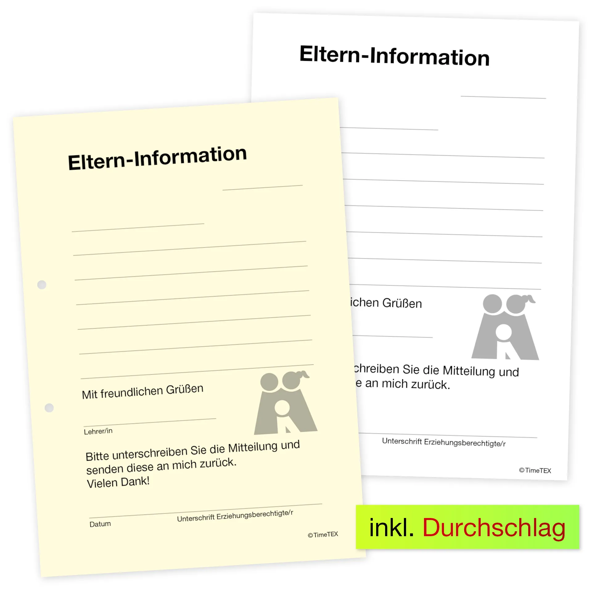 Block Eltern-Informationen A6, 50 Blatt mit Durchschlag Block Eltern-Informationen A6, 50 Blatt mit Durchschlag