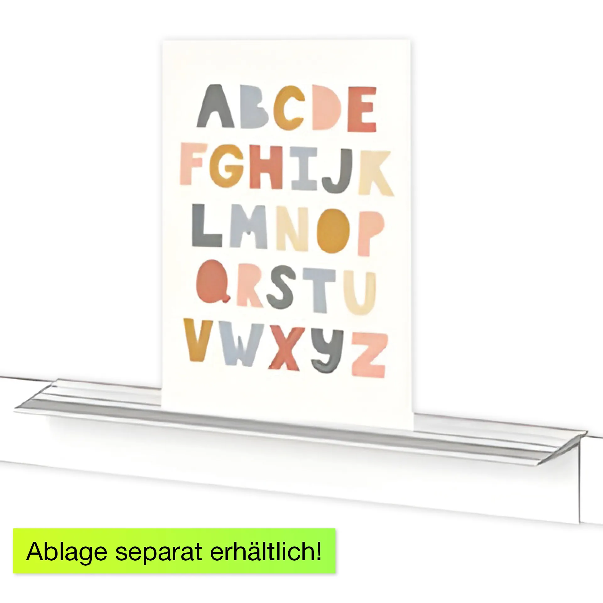 Info-Leiste mit Befestigungs-Material, 100 cm, weiß