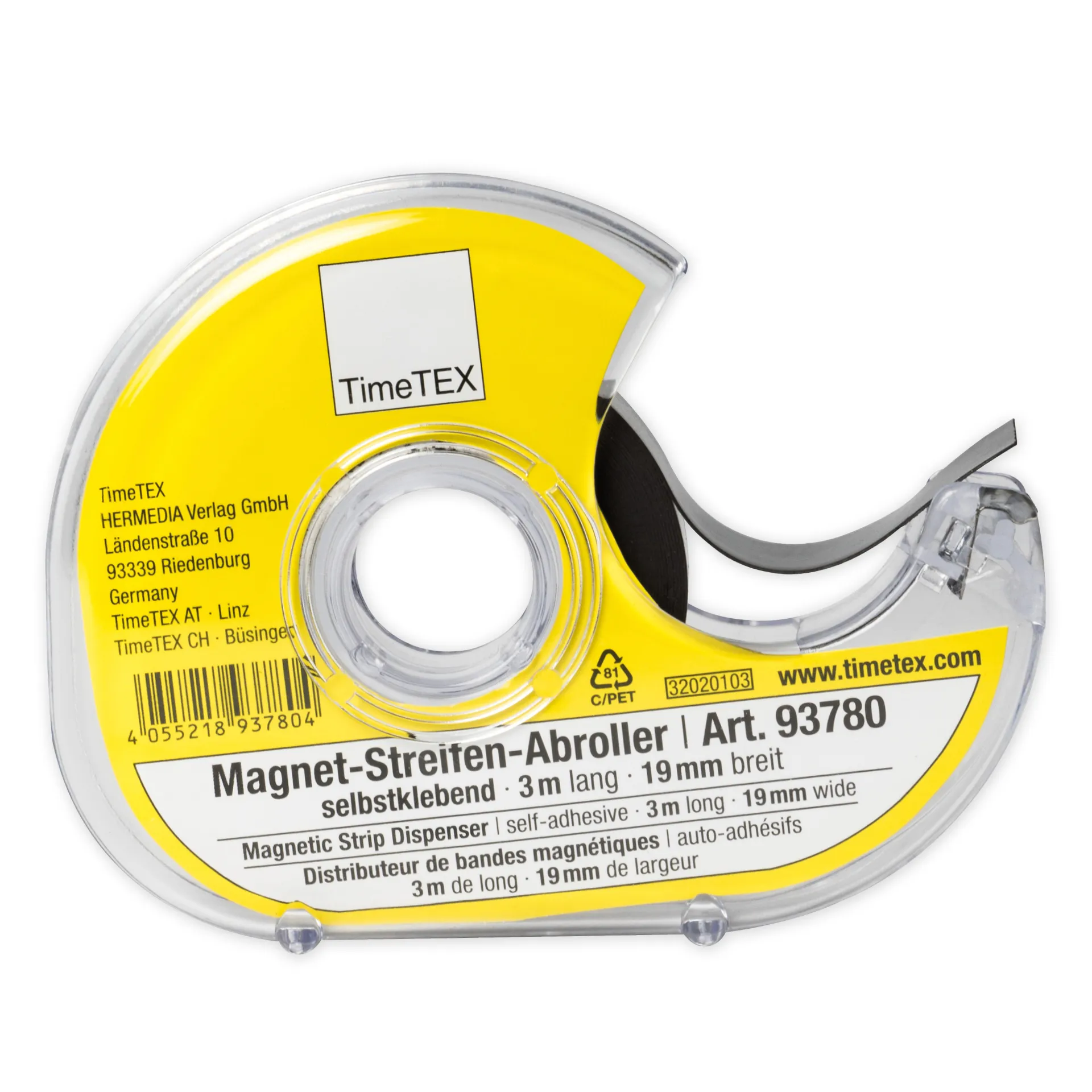 Magnetband auf Abroller, 3m