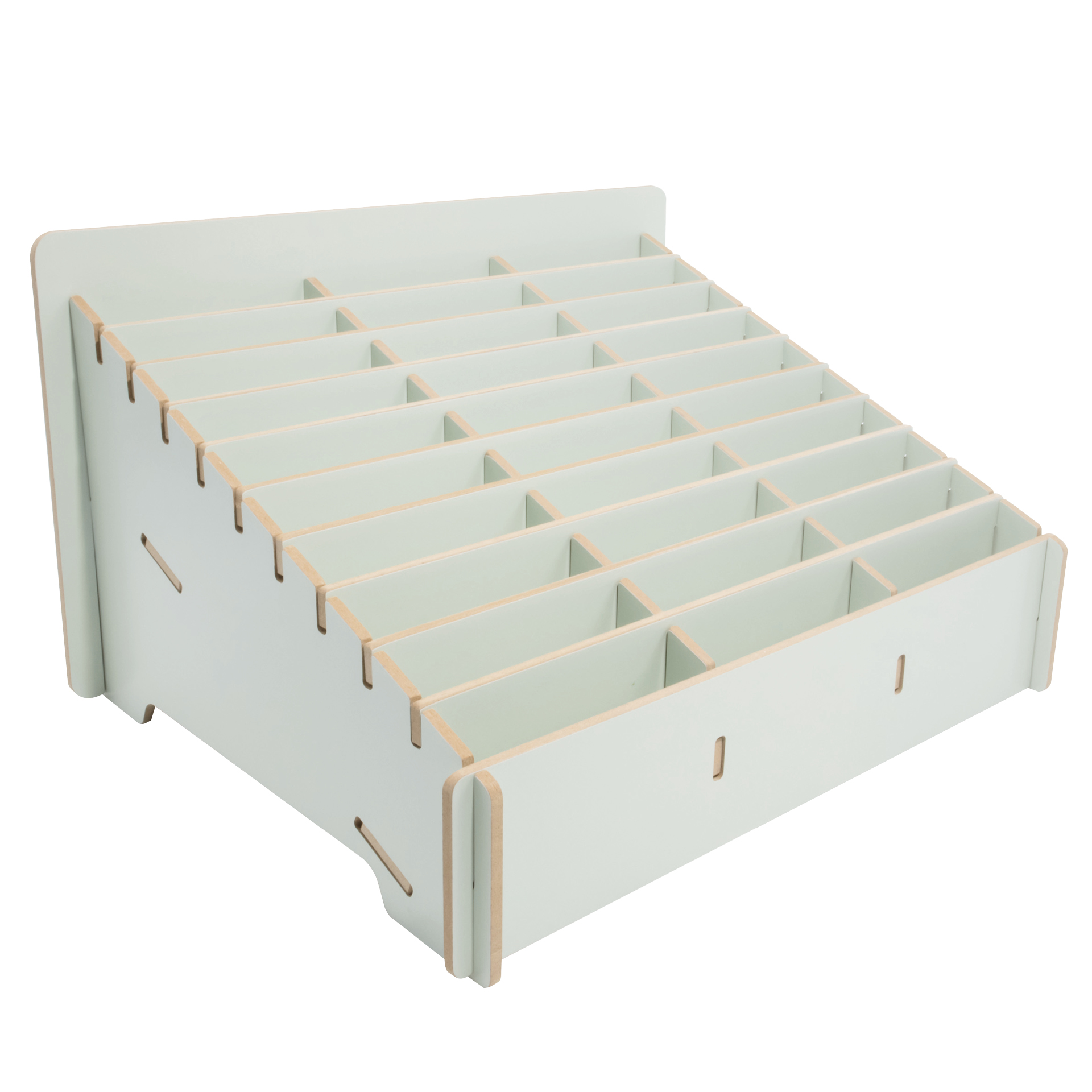 Handy-Parkplatz aus MDF, 30 Fächer, pastellgrün