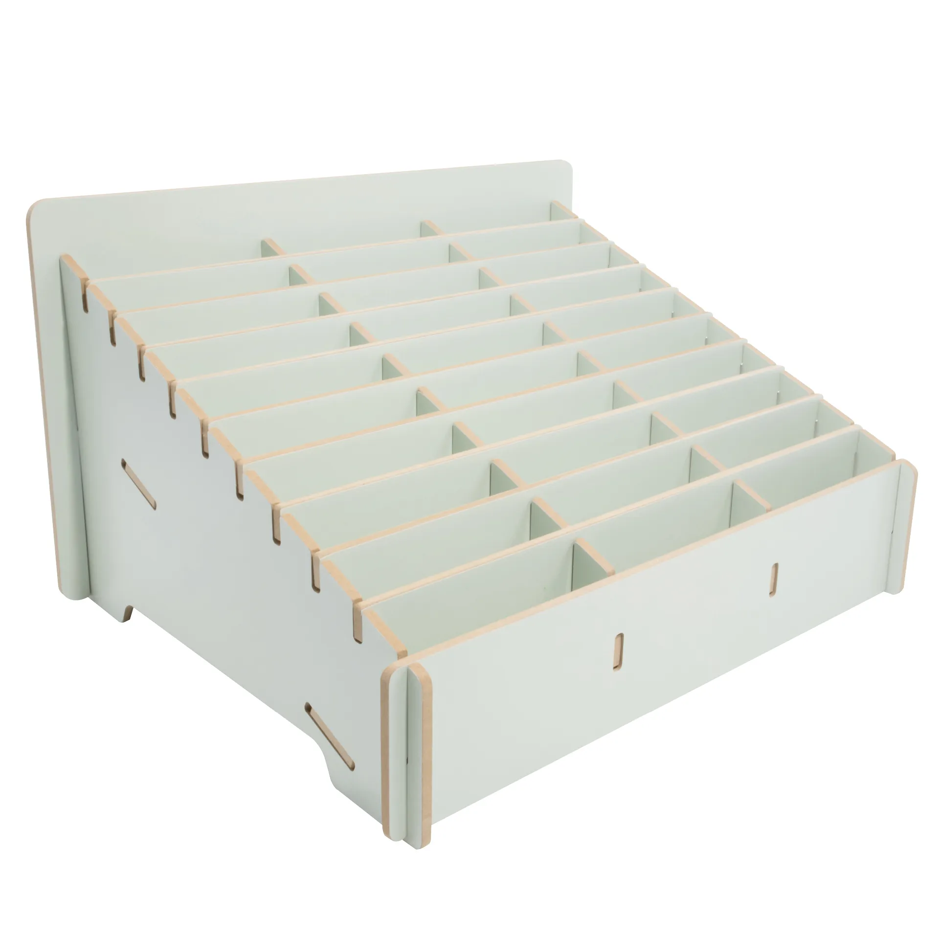 Handy-Parkplatz aus MDF, 30 Fächer, pastellgrün