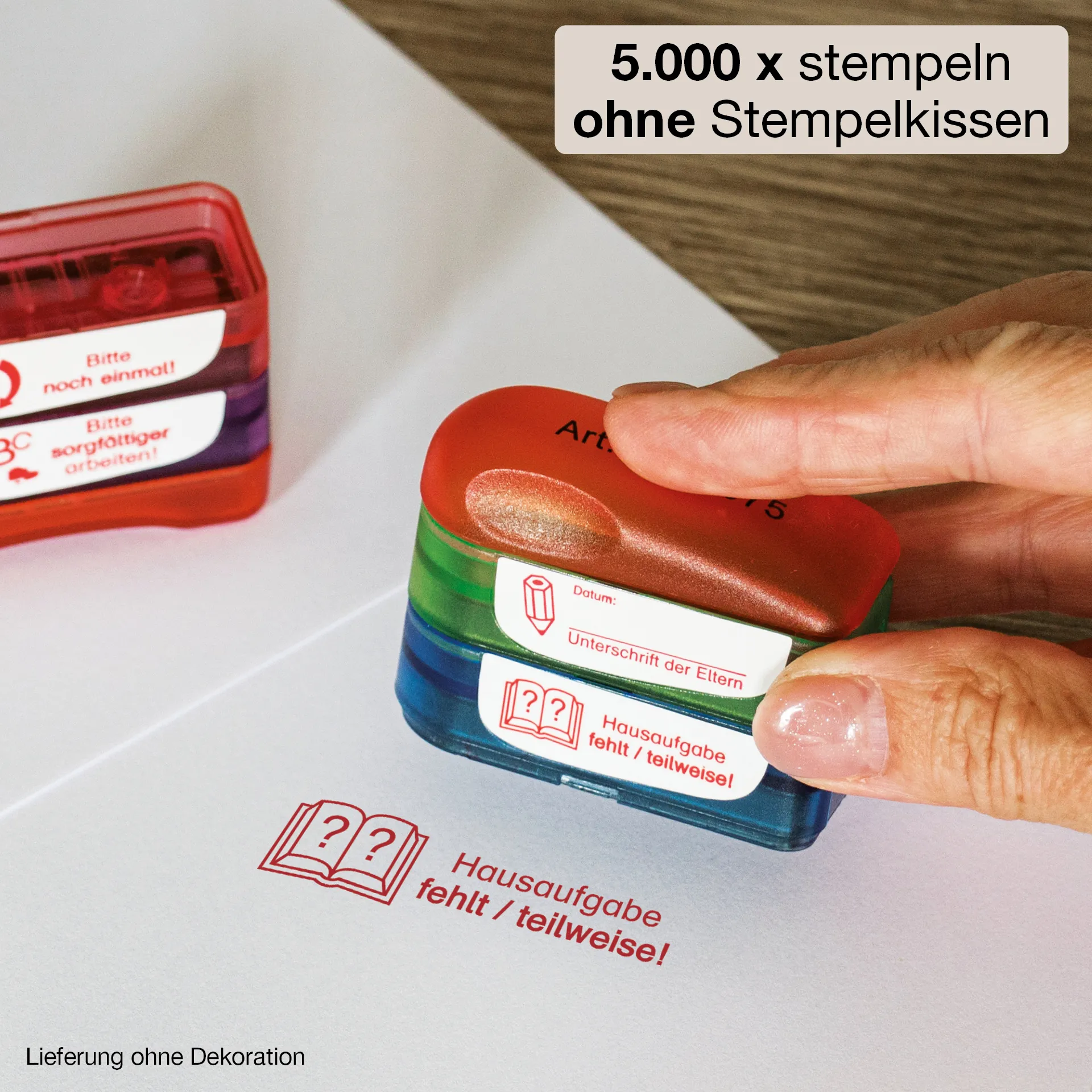 Stempel-Türmchen, Unterschrift