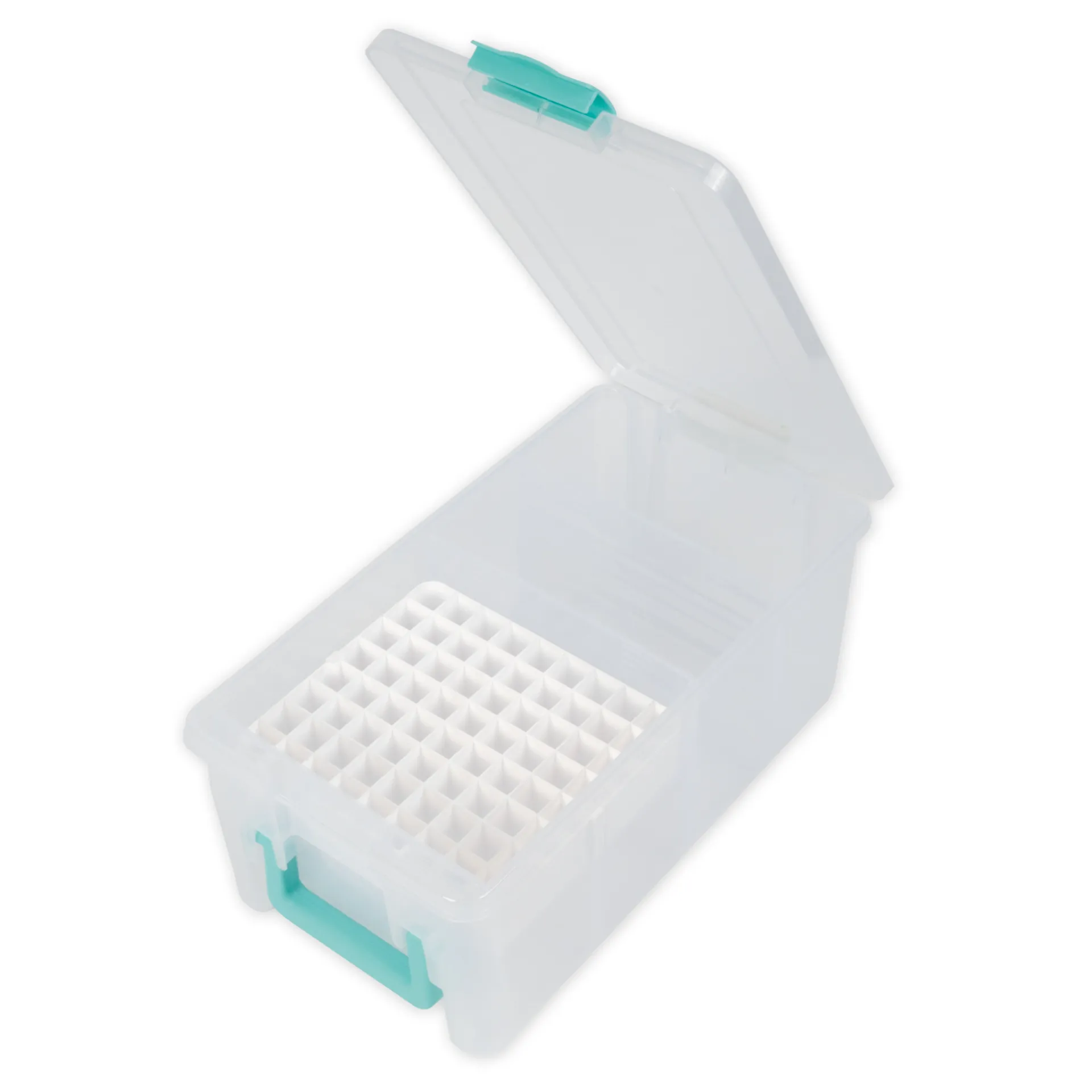 Klappdeckel-Box mit Stifte-Einsatz, transparent