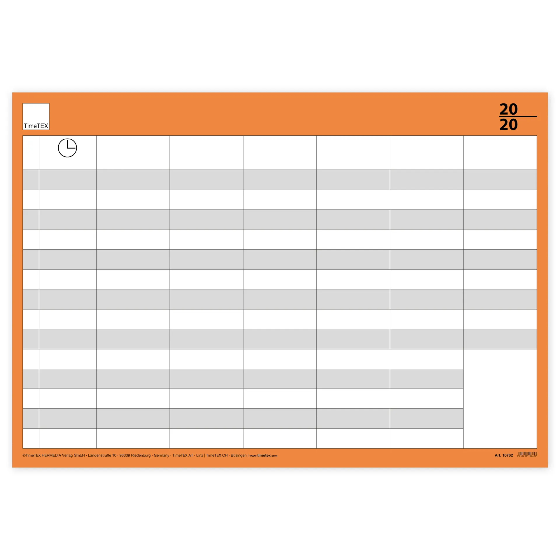 TimeTEX Wand-Stundenplan mit Stift + Klick-Fix-Halter